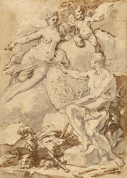 Venus Receiving From Vulcan The Arms Of Aeneas by Francesco Solimena