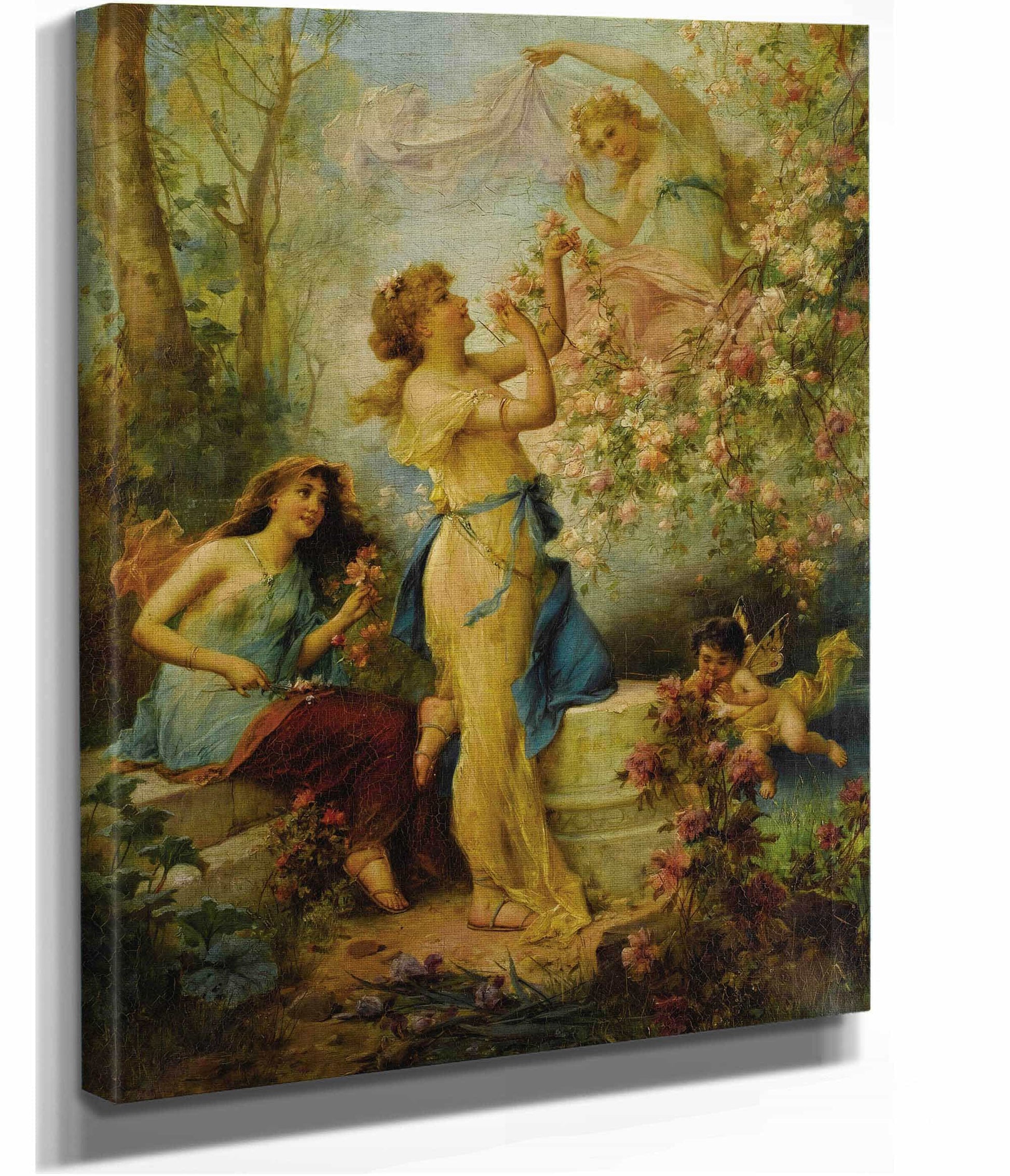Venus With Putti And Attendants by Hans Zatzka