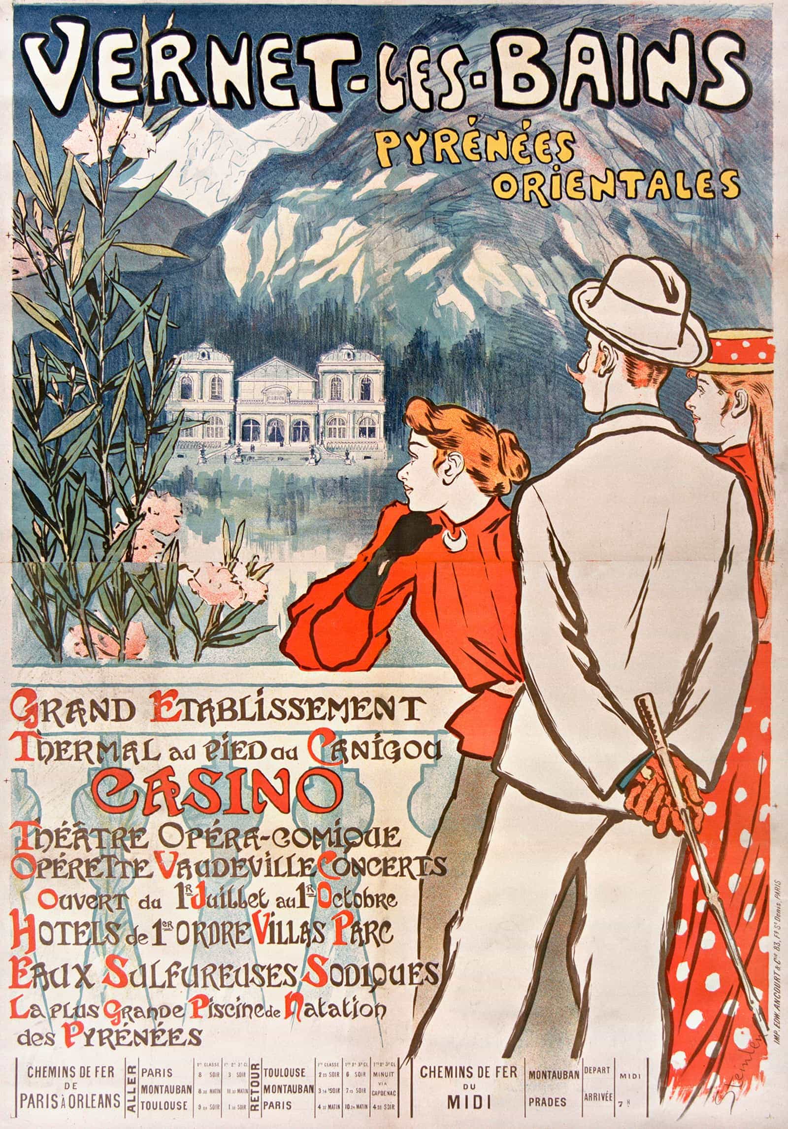 Vernet Les Bains Pyrenees Orientales by Theophile Alexandre Steinlen