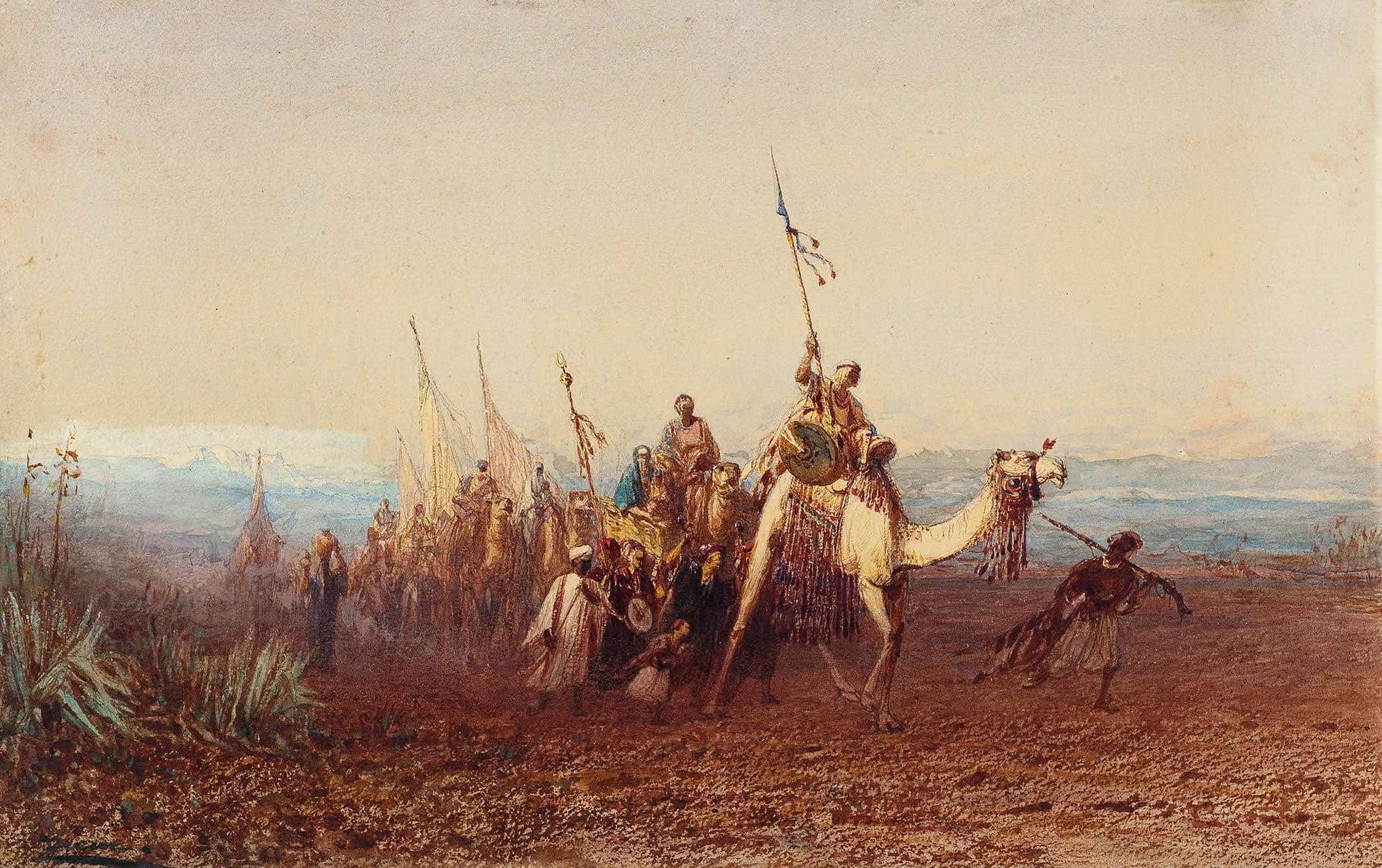 Vers Le Caire La Caravane by Felix Ziem