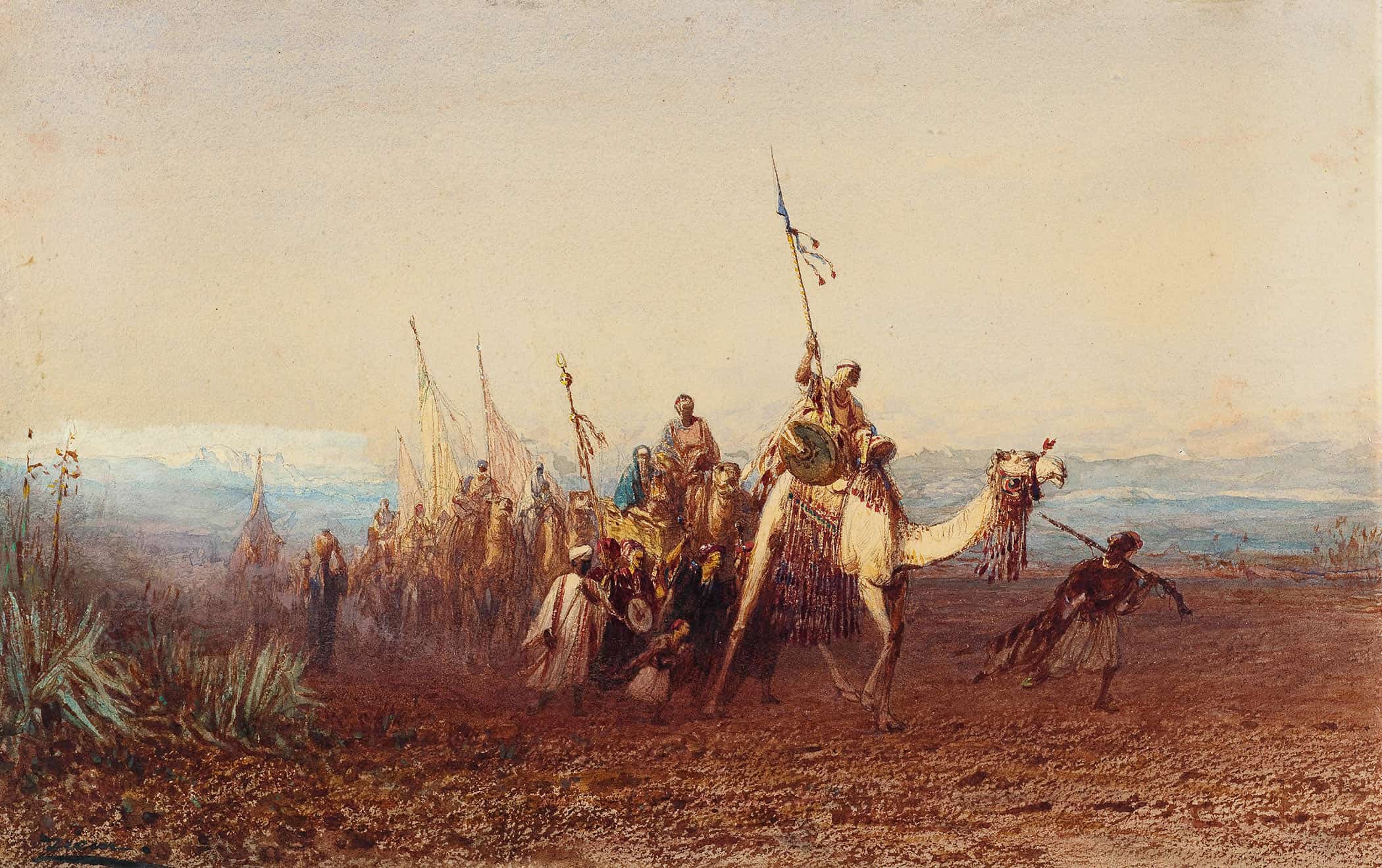 Vers Le Caire La Caravane by Felix Ziem