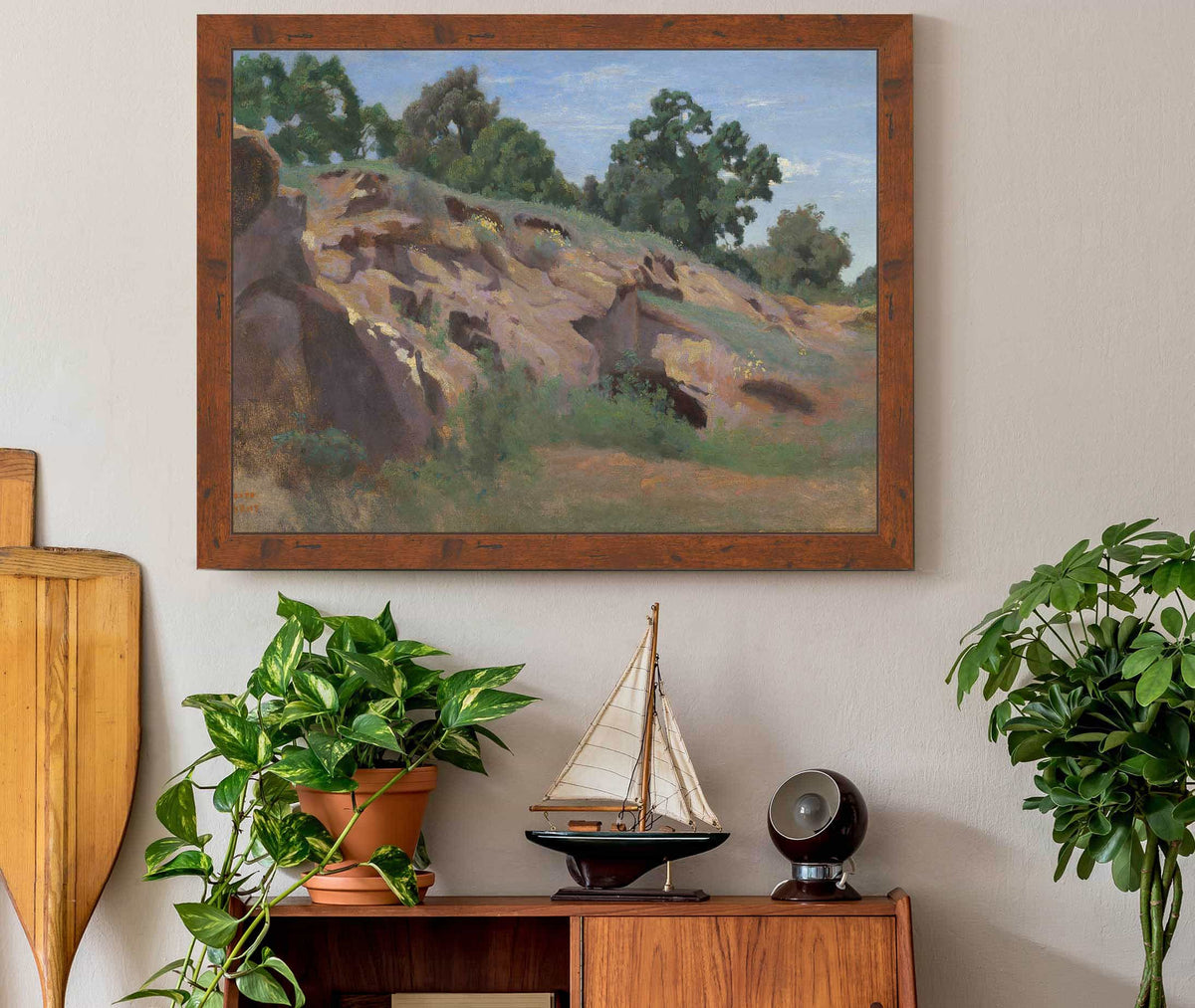 Versant Rocheux by Jean Baptiste Camille Corot