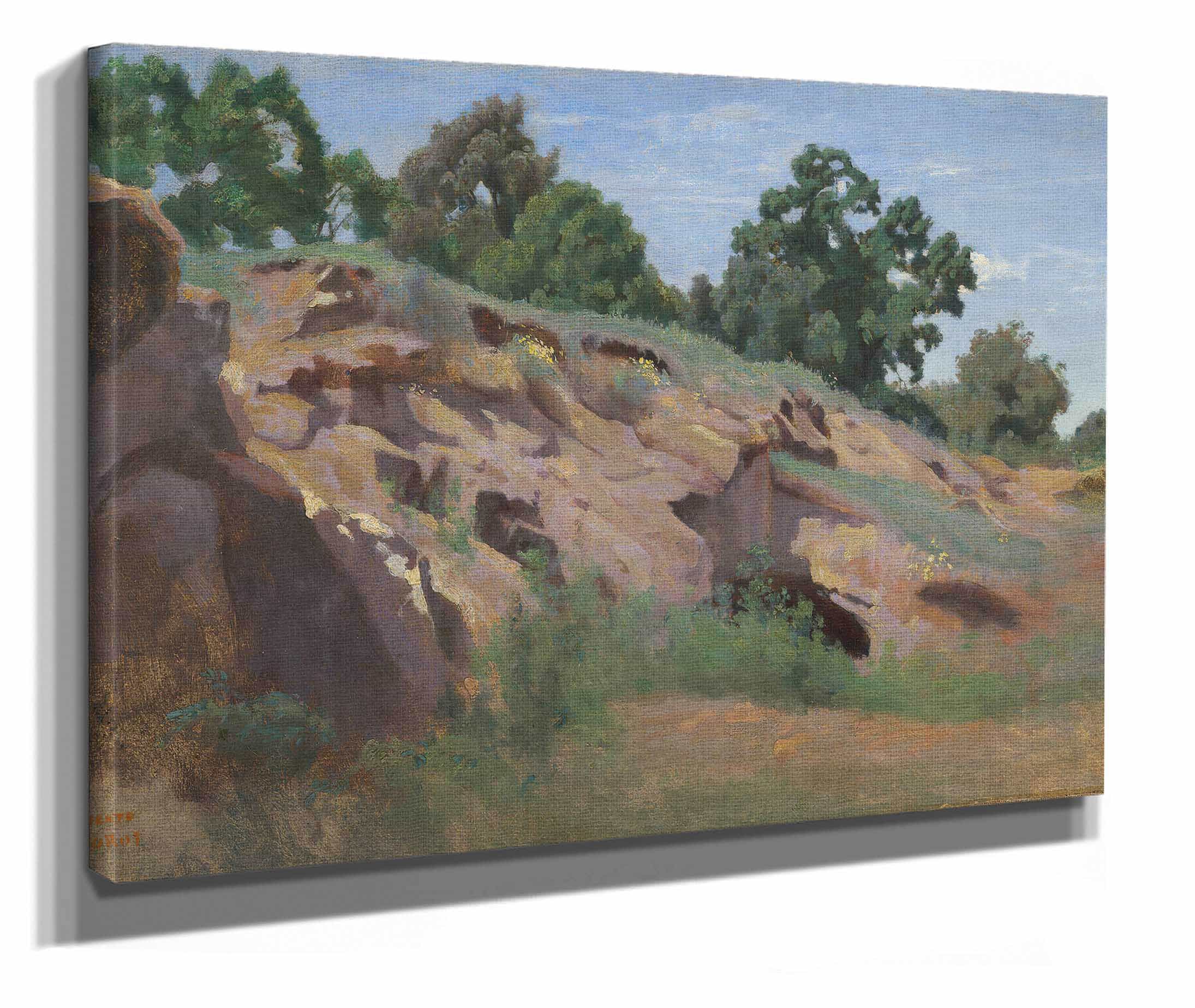 Versant Rocheux by Jean Baptiste Camille Corot