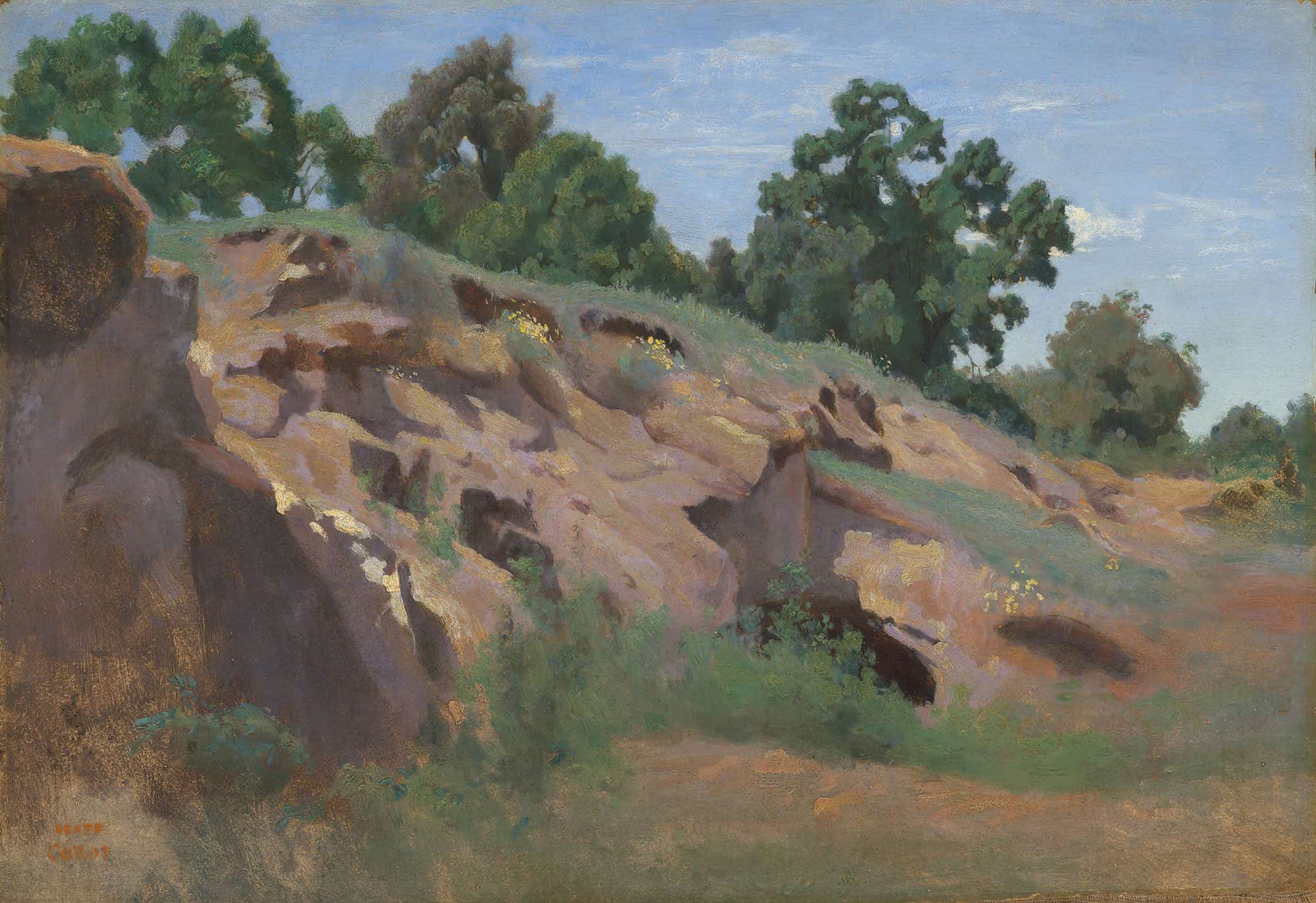 Versant Rocheux by Jean Baptiste Camille Corot