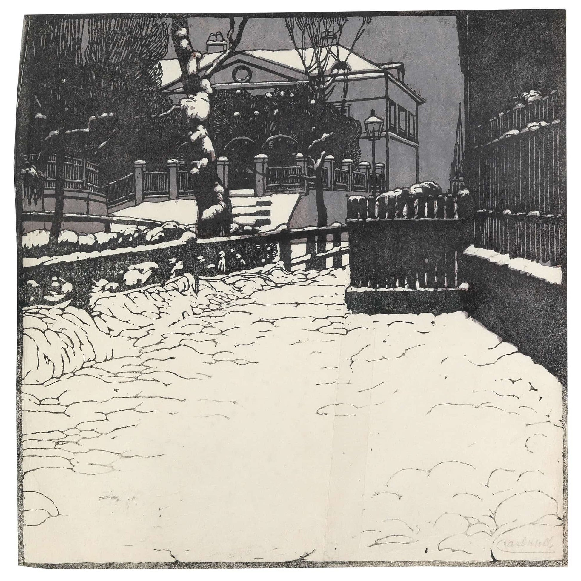 Verschneite Villa In Dobling by Carl Moll