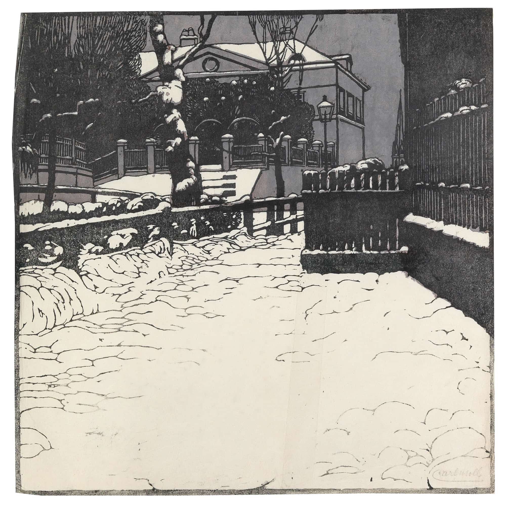 Verschneite Villa In Dobling by Carl Moll