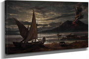 Vesuvius In Eruption Moonlight by Johan Christian Dahl