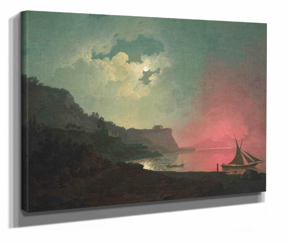 Vesuvius In Eruption Viewed From Posillipo by Joseph Wright Of Derby