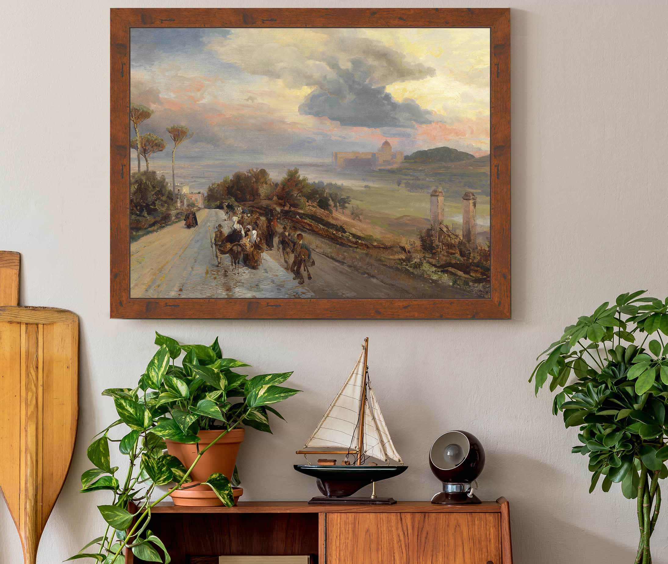 Via Cassia Bei Rom by Oswald Achenbach