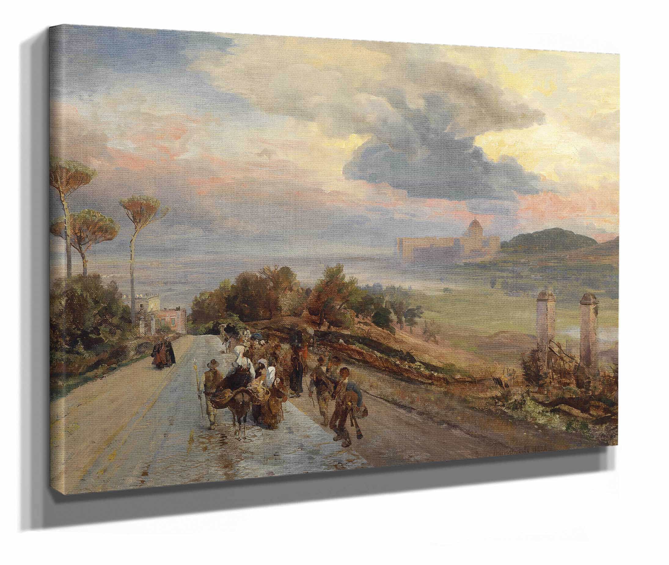 Via Cassia Bei Rom by Oswald Achenbach