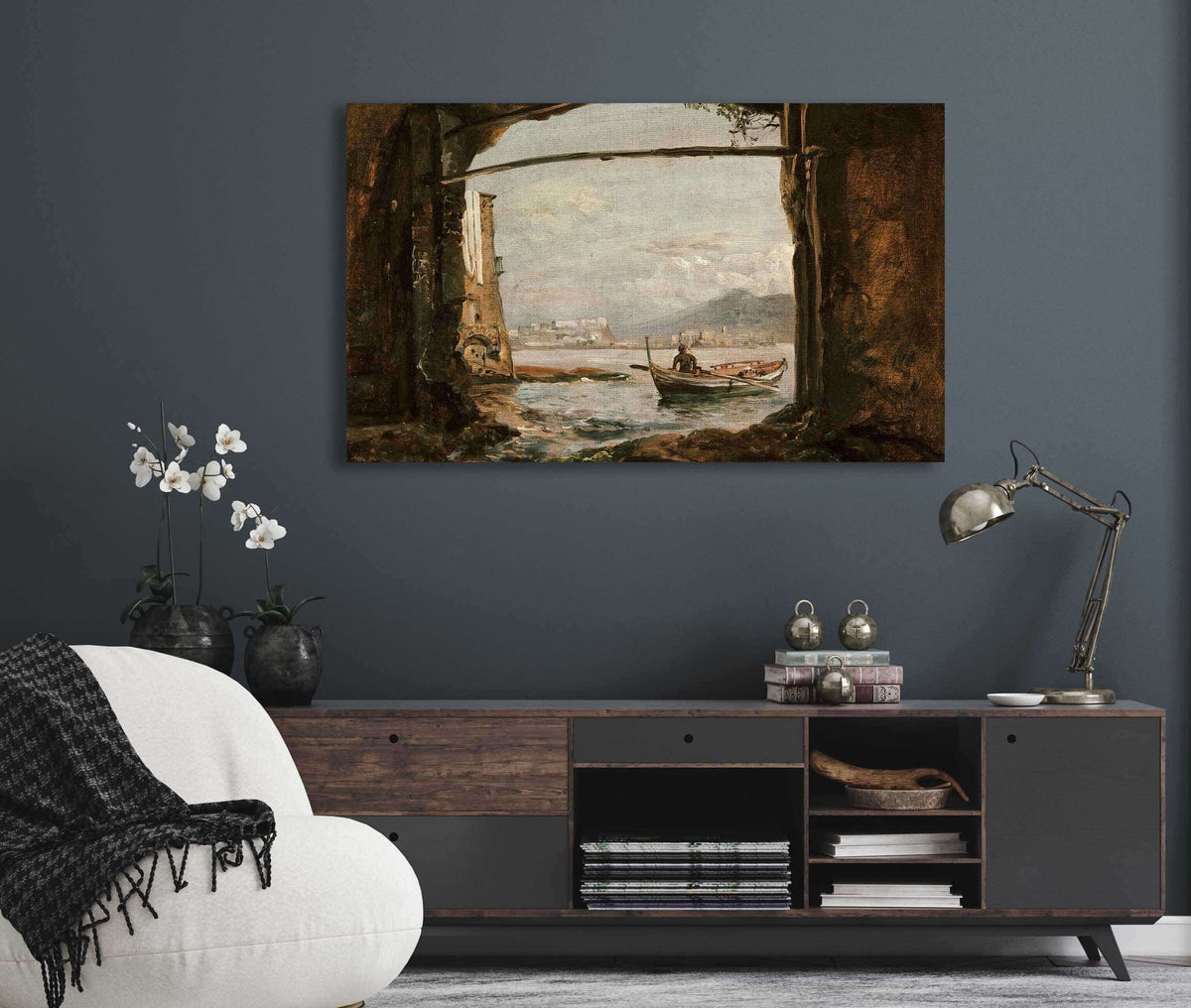 View From A Grotto Near Posillipo by Johan Christian Dahl