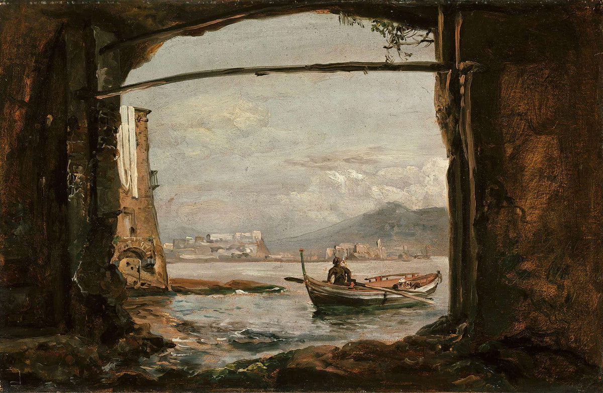View From A Grotto Near Posillipo by Johan Christian Dahl