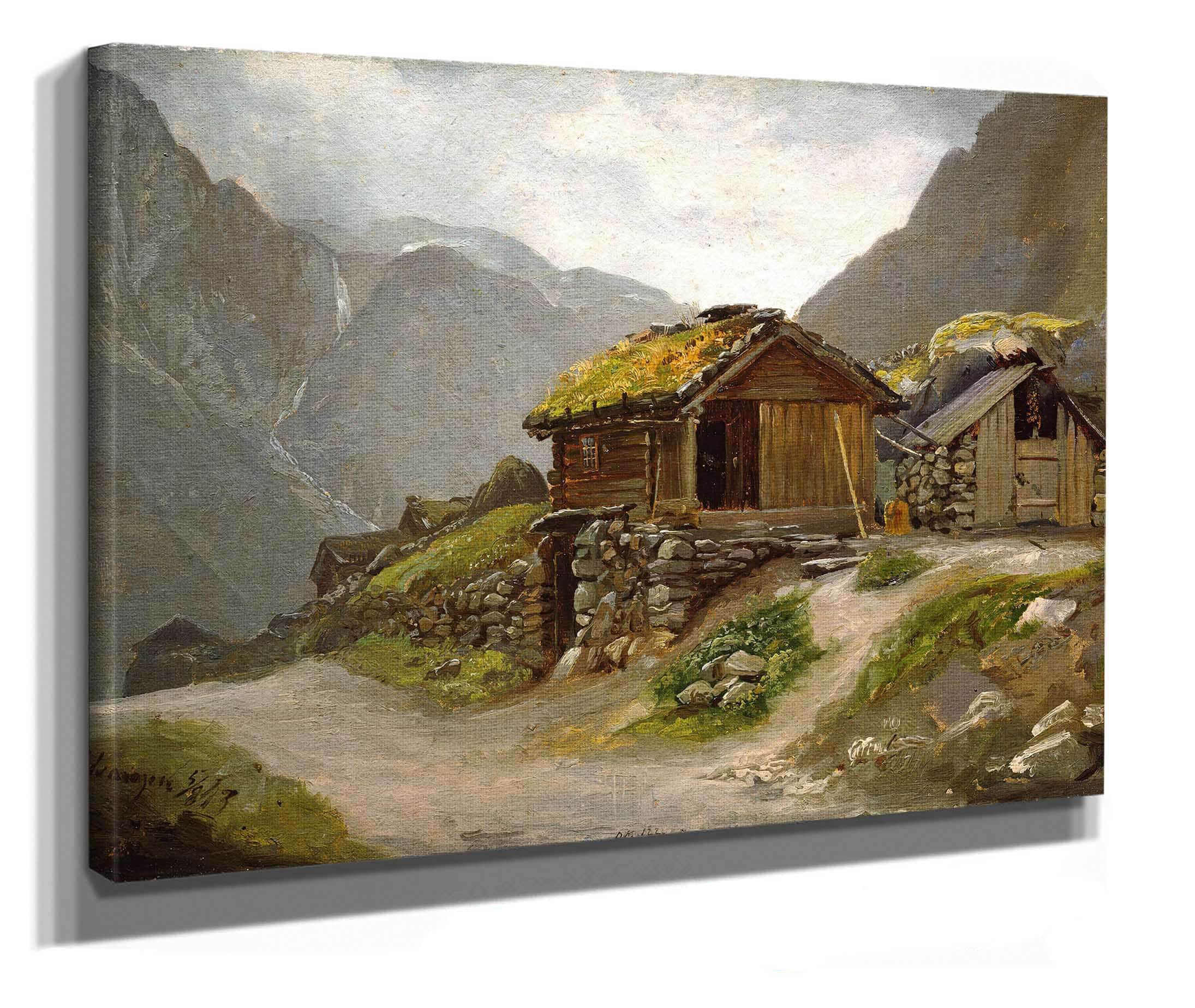 View From Gudvangen by Adolph Tidemand