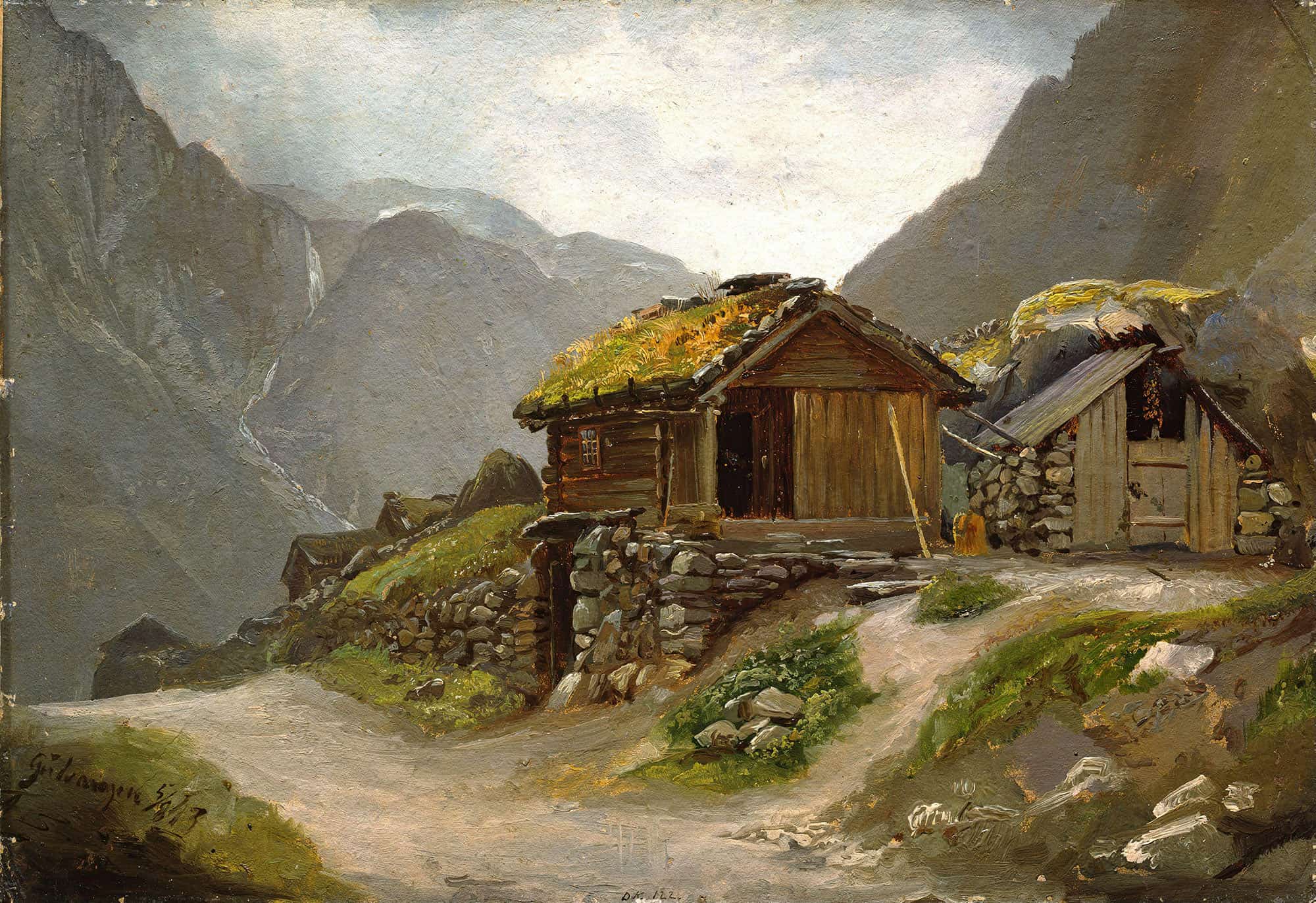 View From Gudvangen by Adolph Tidemand