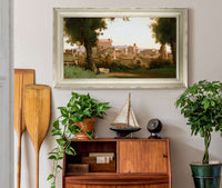 View From The Farnese Gardens Rome by Jean Baptiste Camille Corot