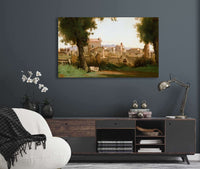 View From The Farnese Gardens Rome by Jean Baptiste Camille Corot