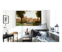 View From The Farnese Gardens Rome by Jean Baptiste Camille Corot