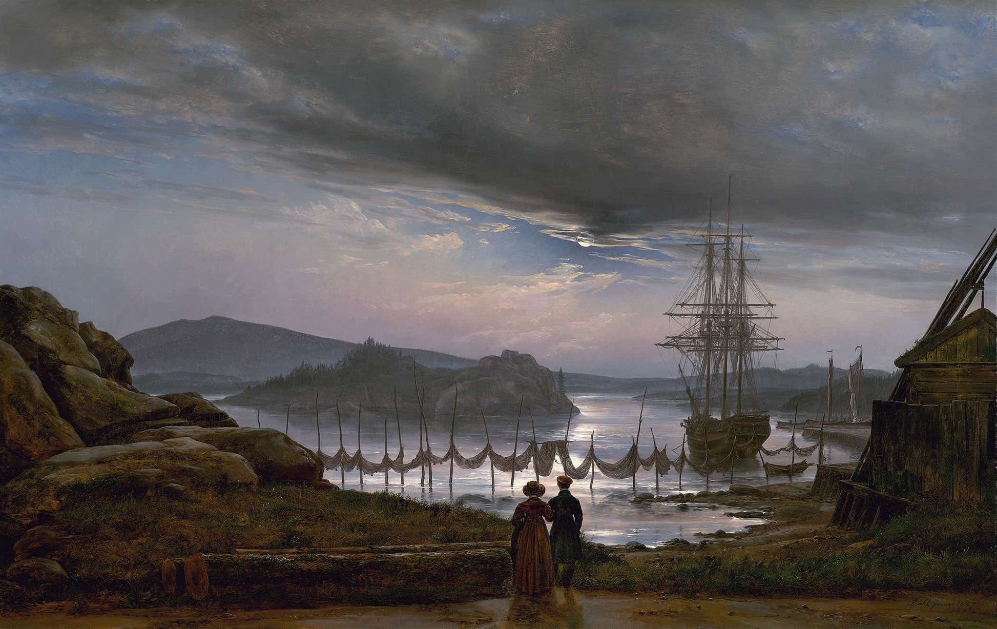 View From Vaekero Near Christiania by Johan Christian Dahl