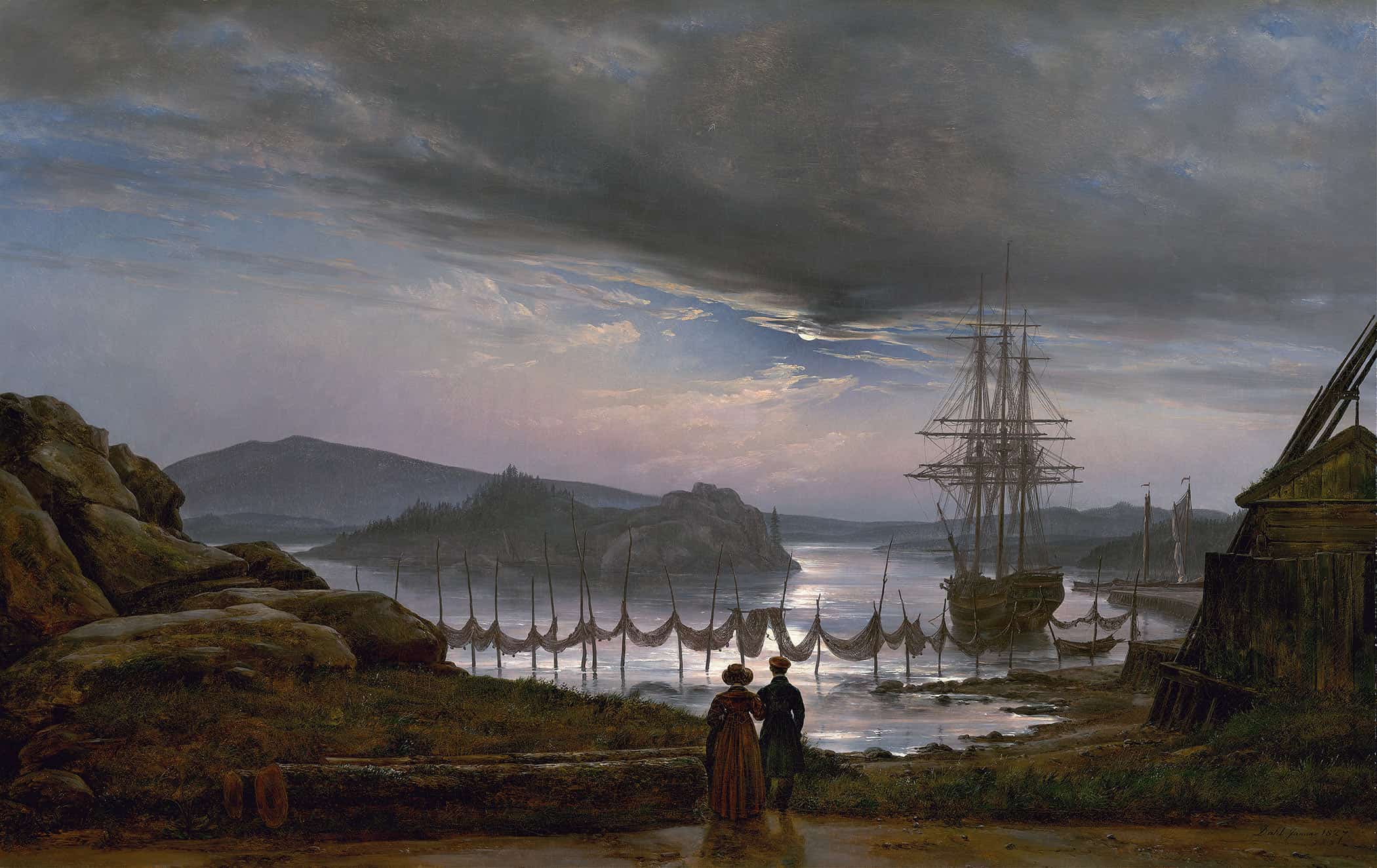 View From Vaekero Near Christiania by Johan Christian Dahl