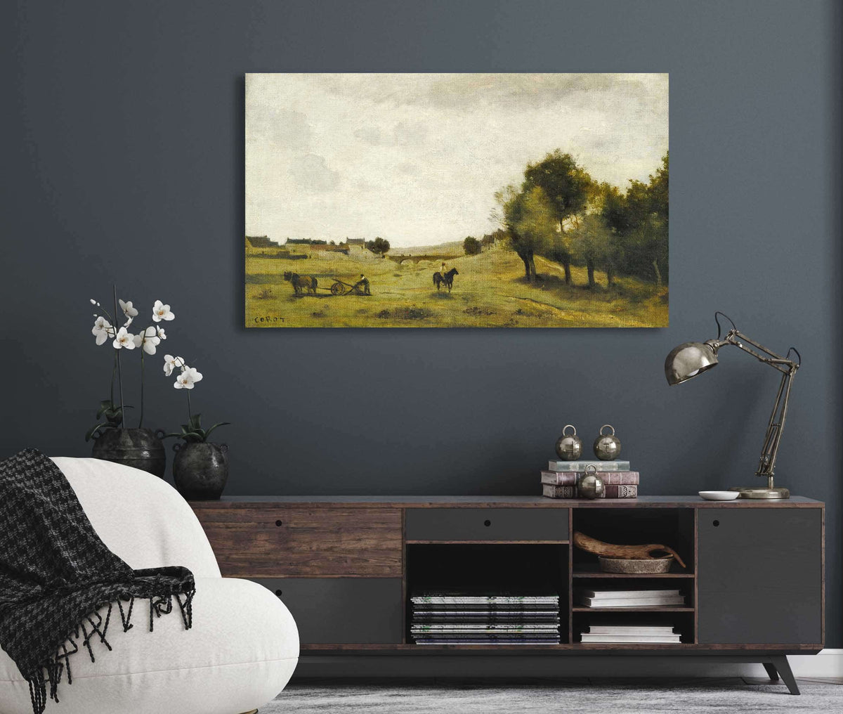 View Near Epernon by Jean Baptiste Camille Corot