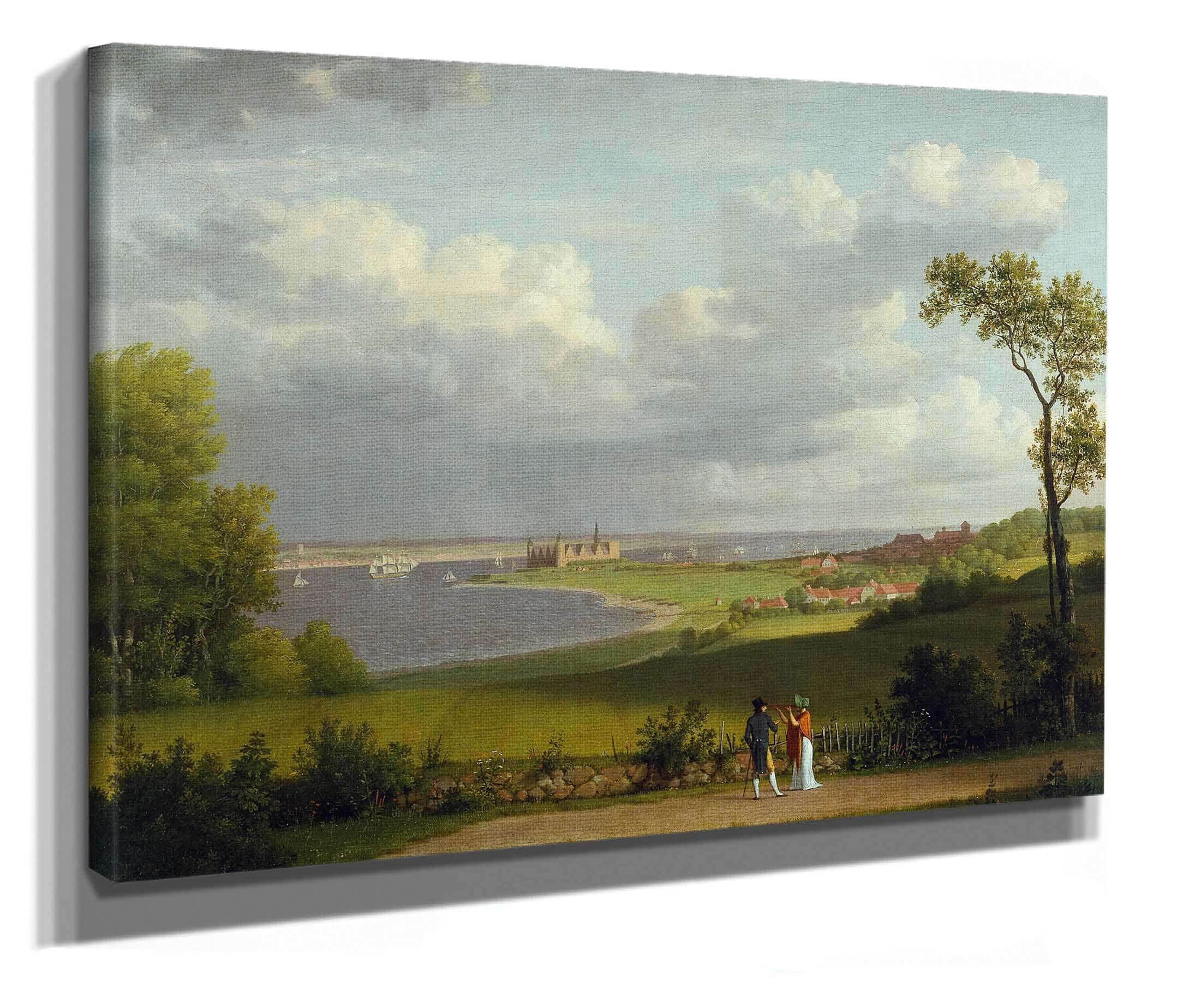 View North Of Kronborg Castle by Christoffer Wilhelm Eckersberg