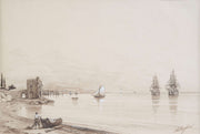 View Of A Bay With Numerous Sailing Ships by Ivan Konstantinovich Aivazovsky