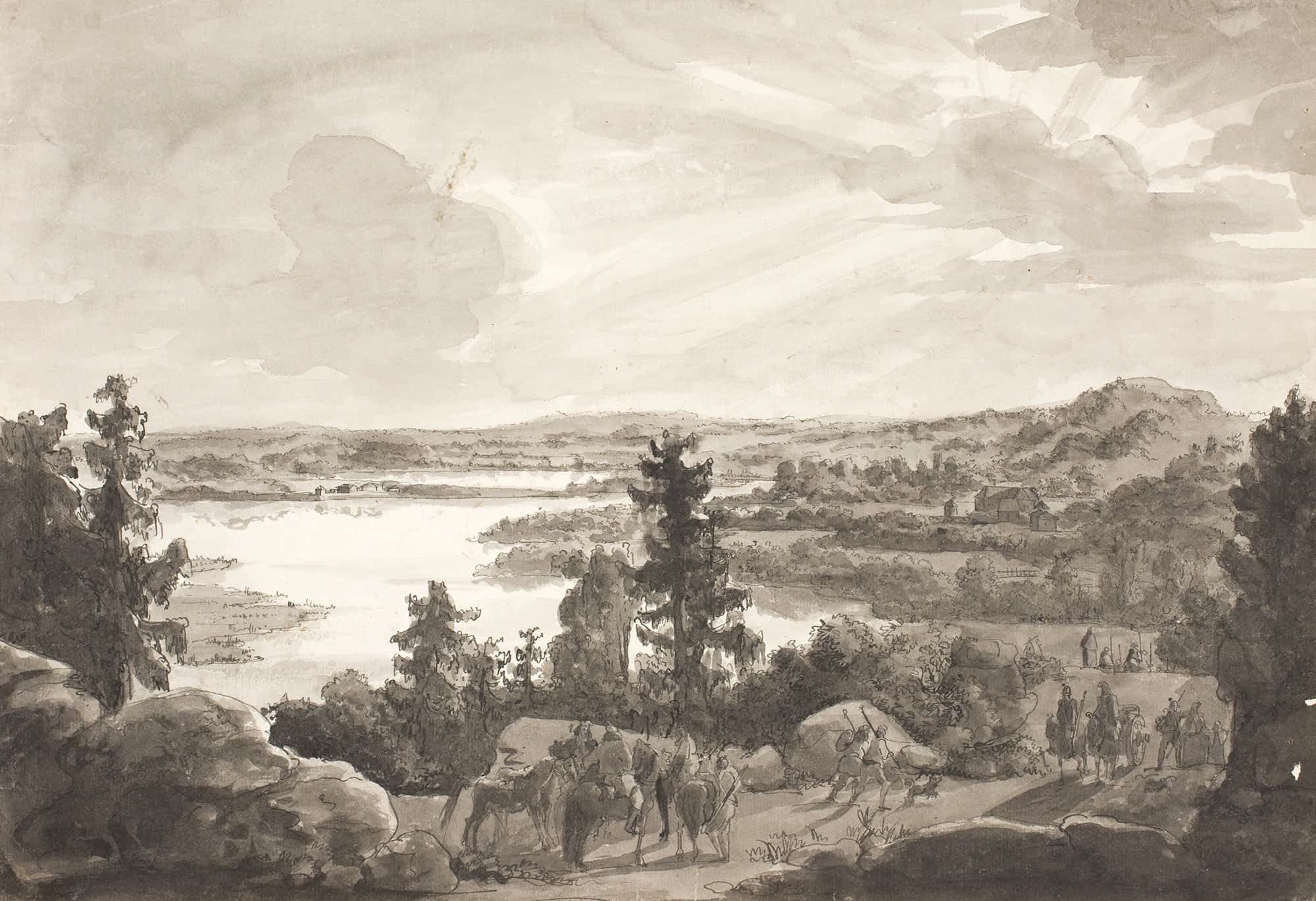 View Of A Lake Norway by Johan Christian Dahl