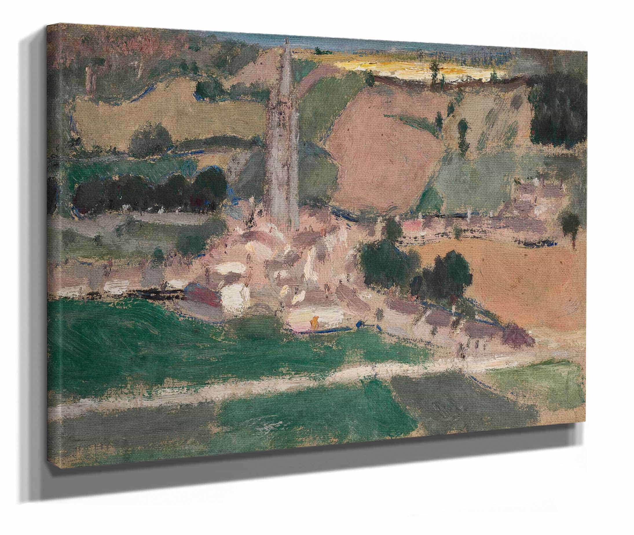 View Of A Small Town With A Church Tower by Tadeusz Makowski