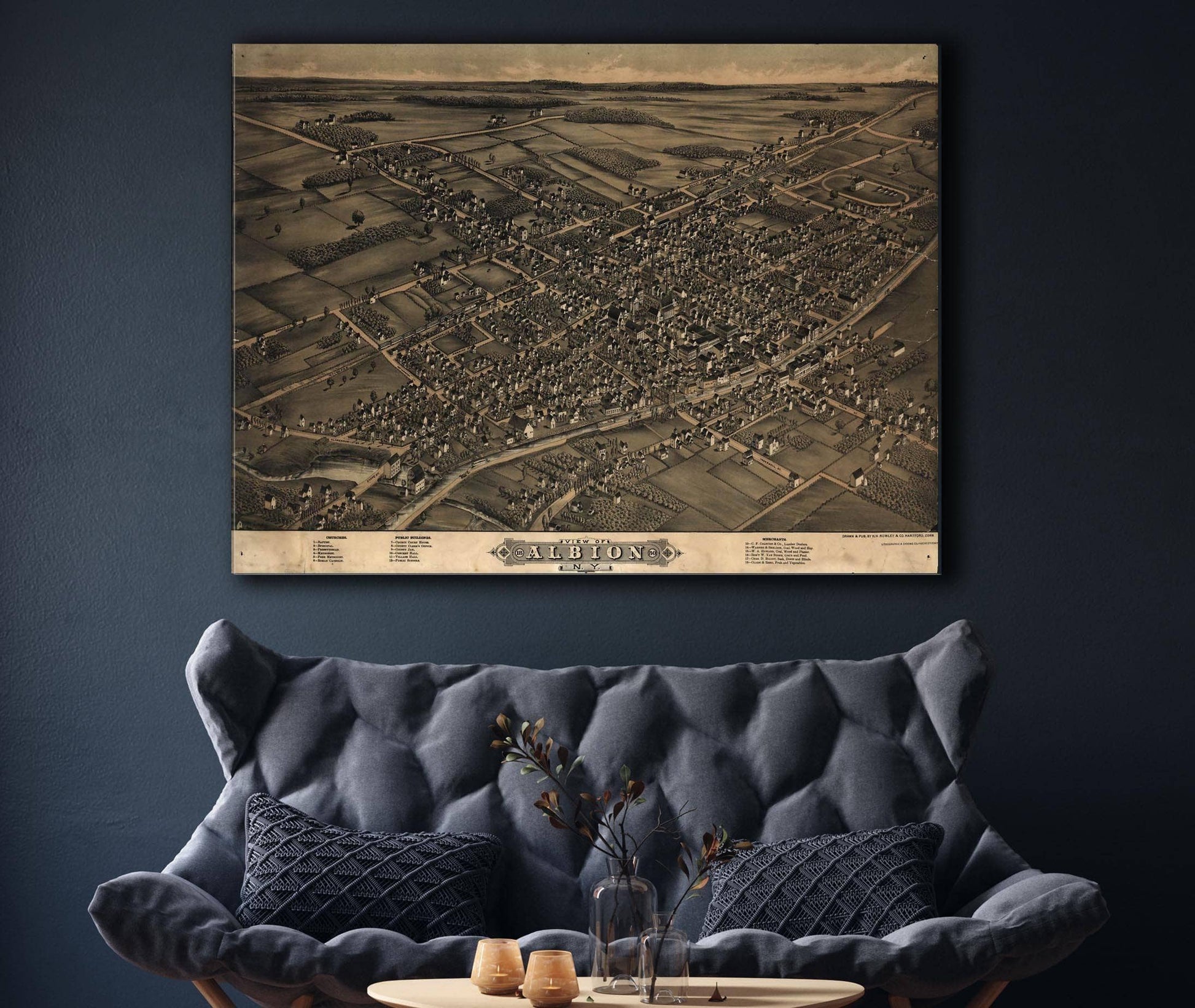 View Of Albion Ny 1880 State of New York