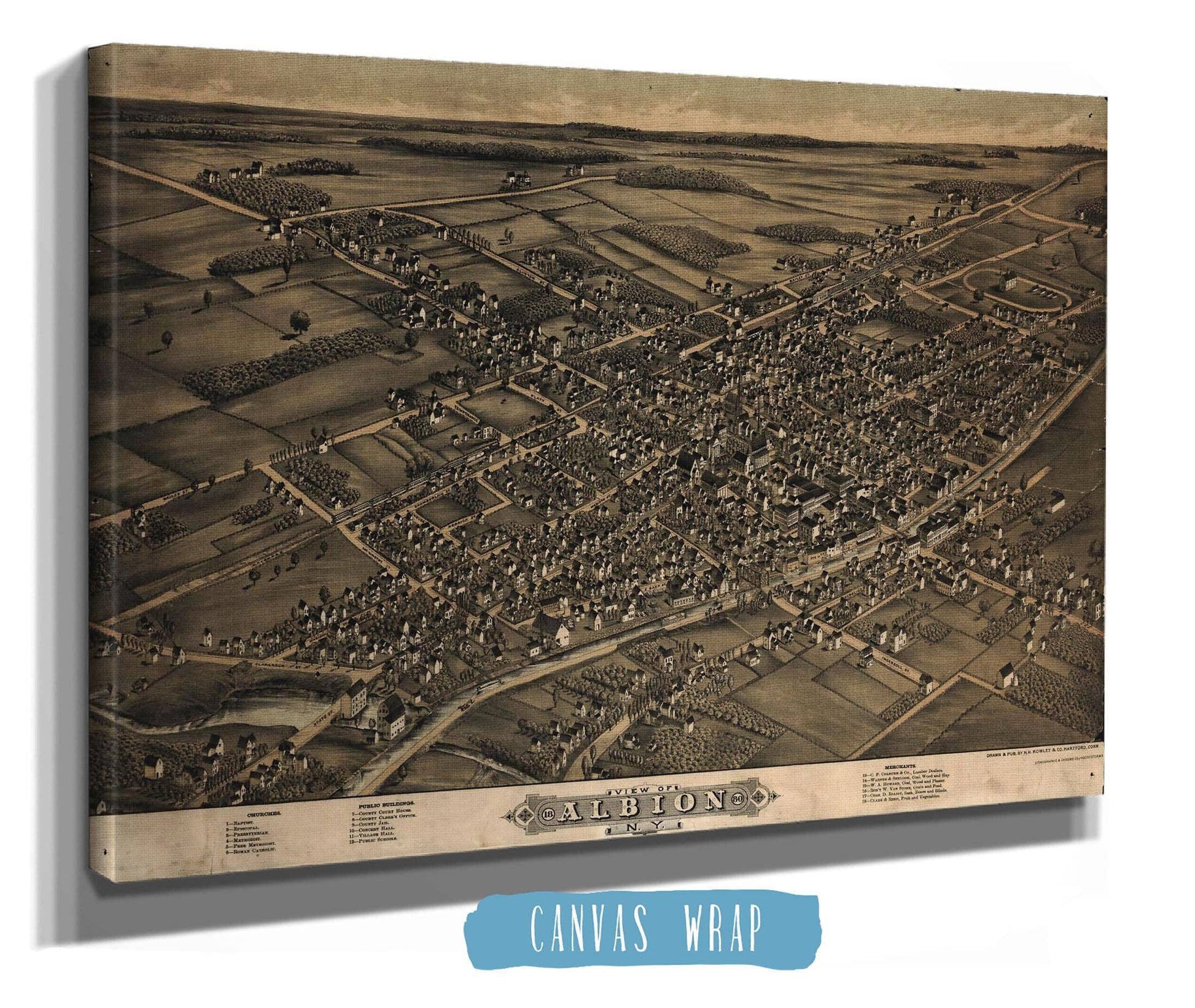 View Of Albion Ny 1880 State of New York