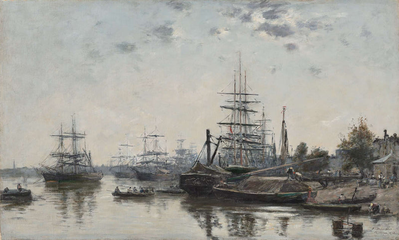 View Of Bordeaux From The Quai Des Chartrons by Eugene Boudin