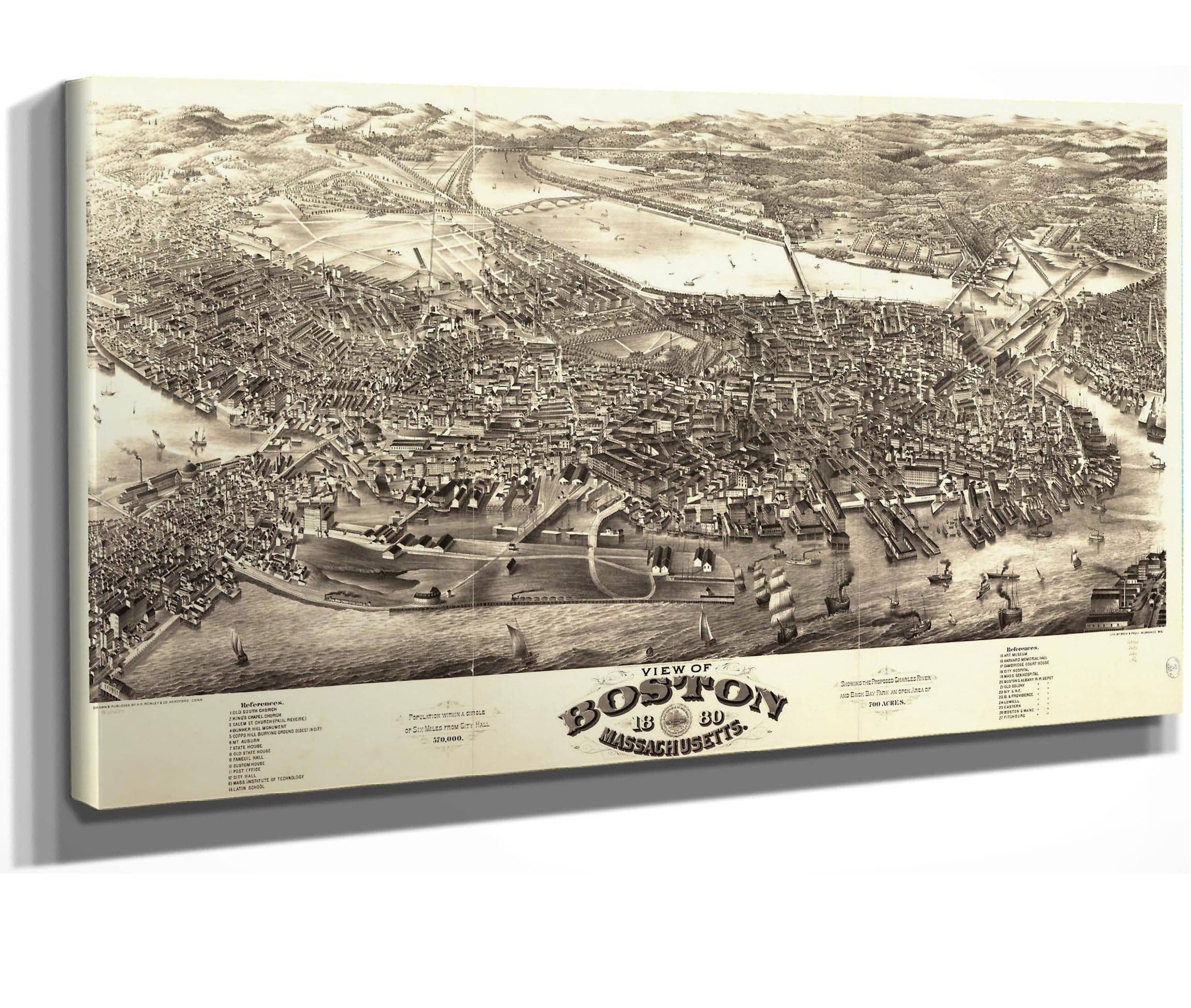 View Of Boston Massachusetts 1880  State Of Massachusetts