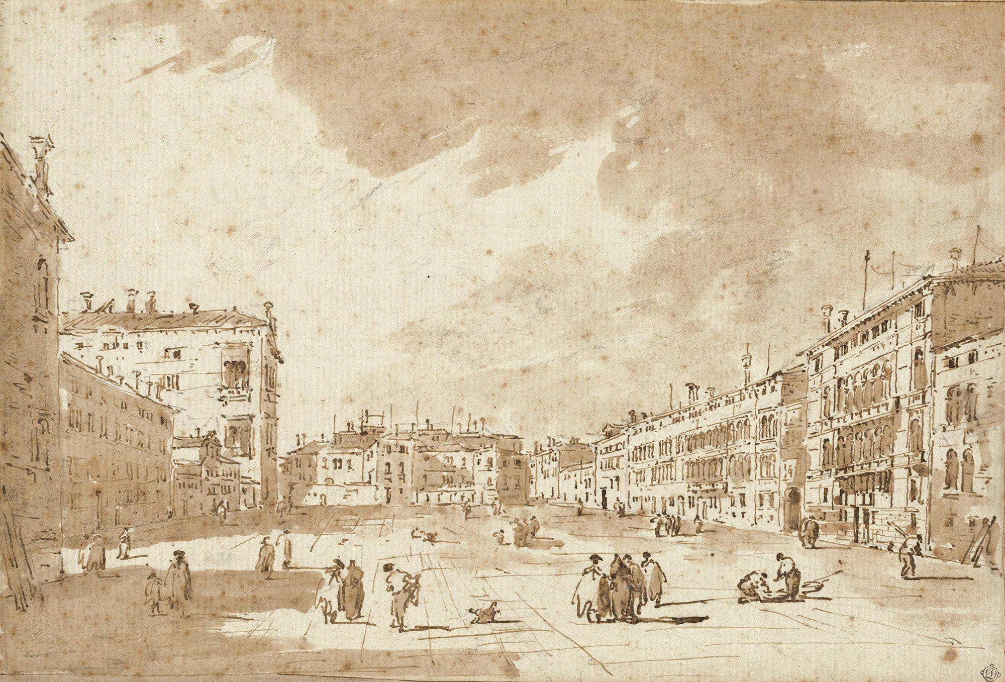 View Of Campo S Polo by Francesco Guardi