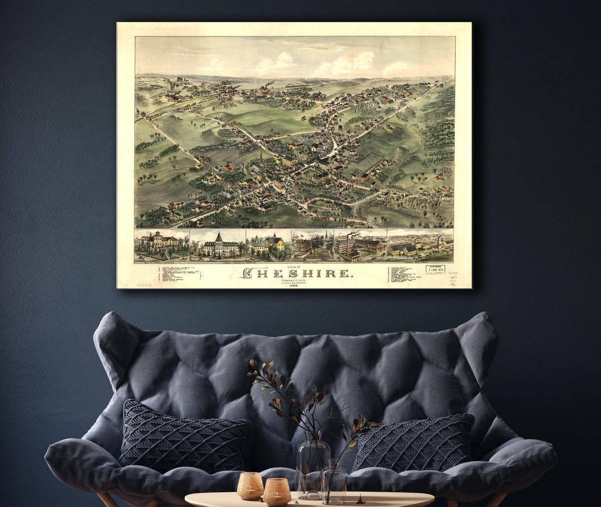 View Of Cheshire Connecticut 1882 State of Connecticut
