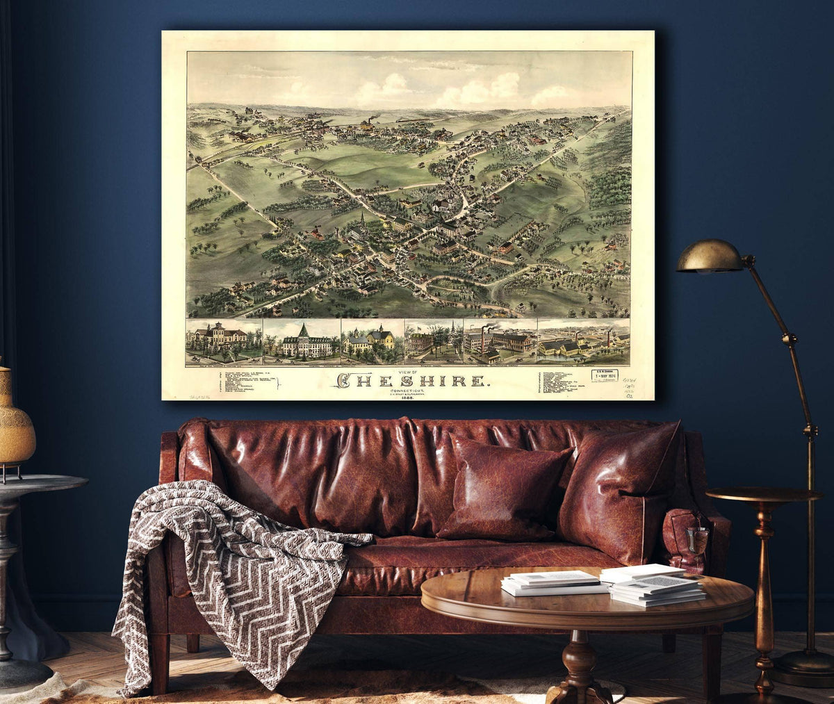 View Of Cheshire Connecticut 1882 State of Connecticut