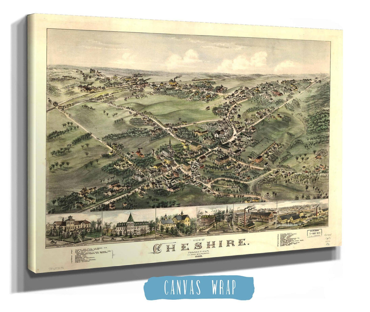 View Of Cheshire Connecticut 1882 State of Connecticut