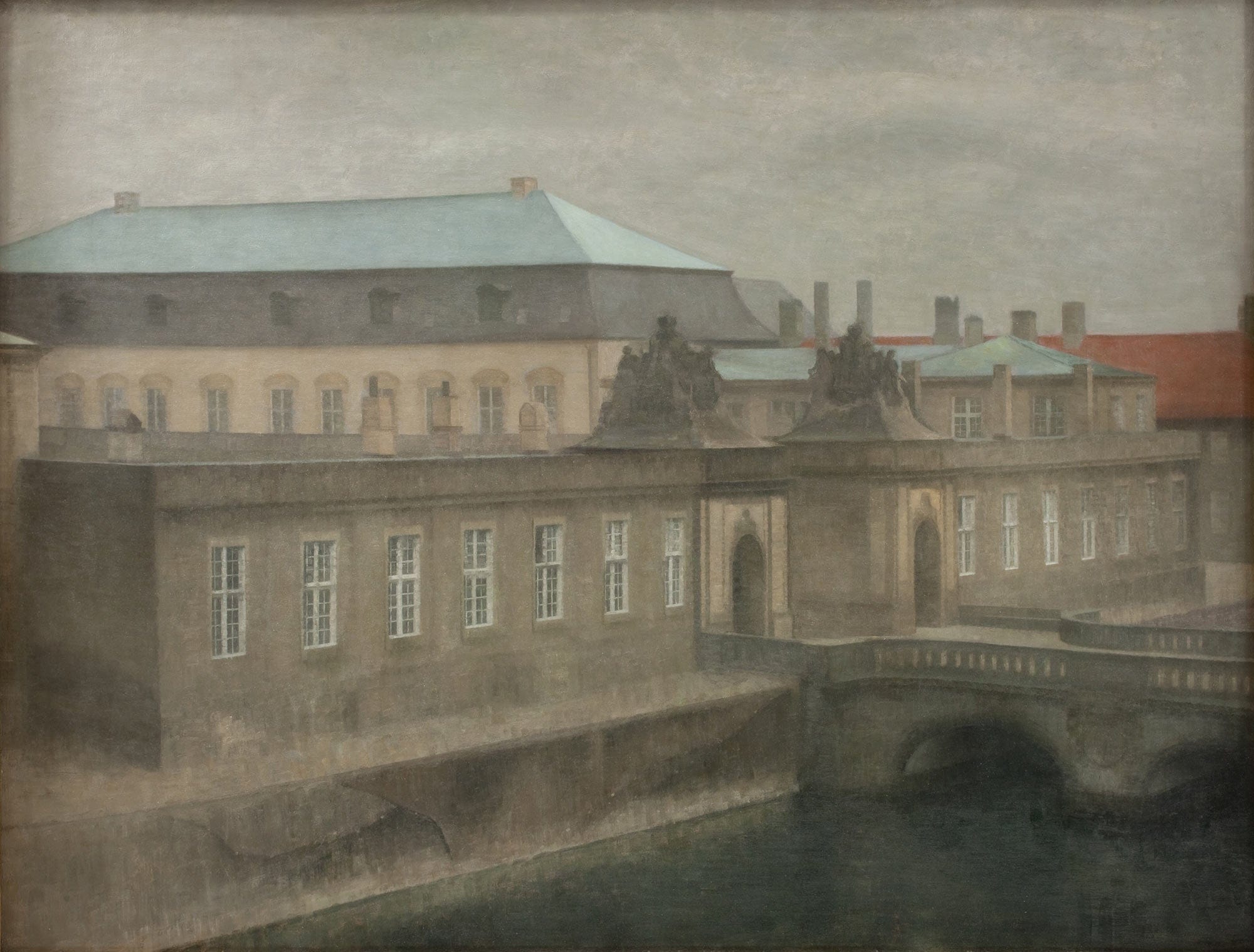 View Of Christiansborg Palace Late Autumn by Vilhelm Hammershoi