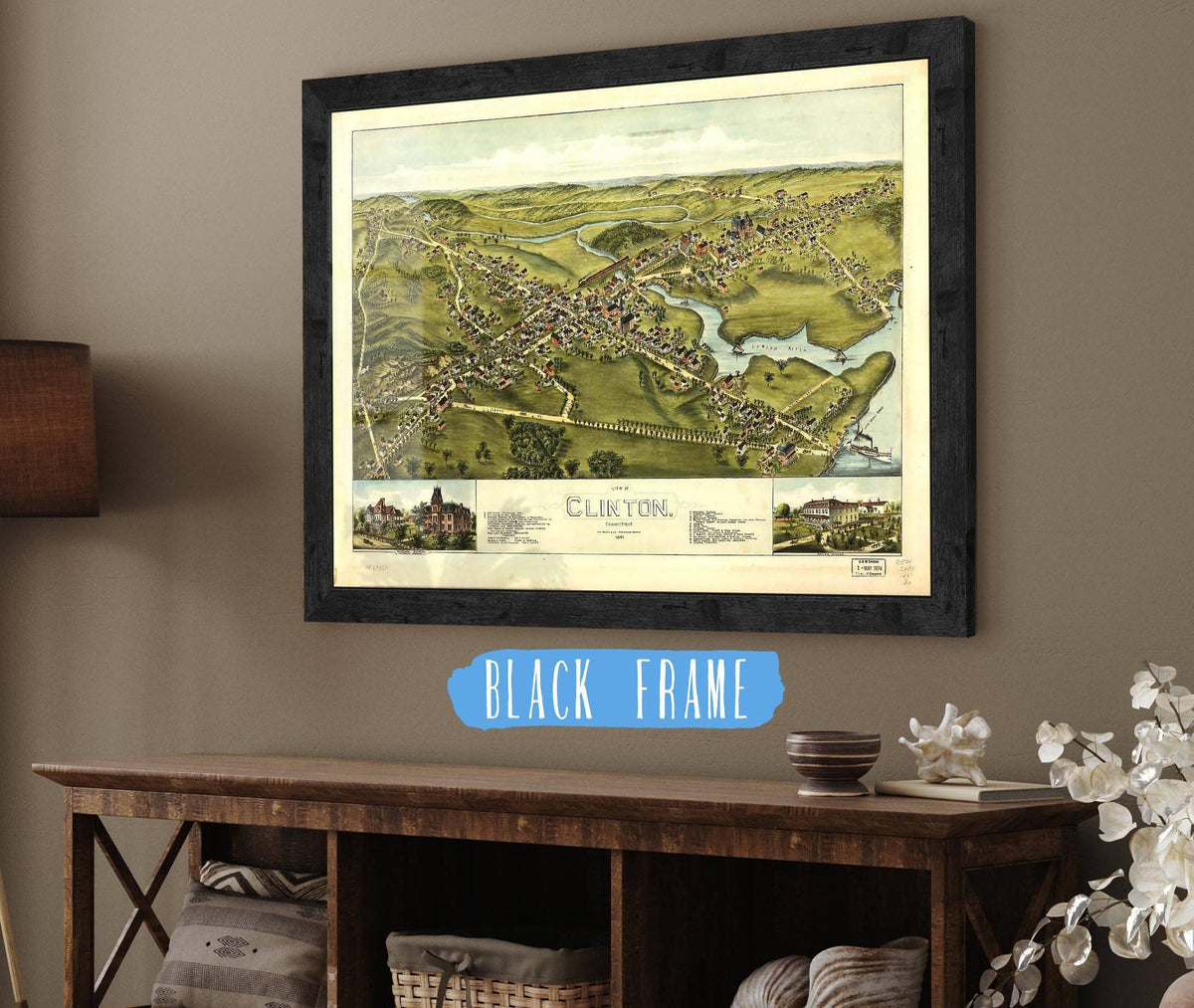 View Of Clinton Connecticut 1881 State of Connecticut