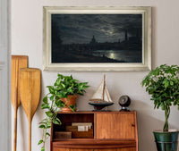 View Of Dresden By Moonlight by Johan Christian Dahl