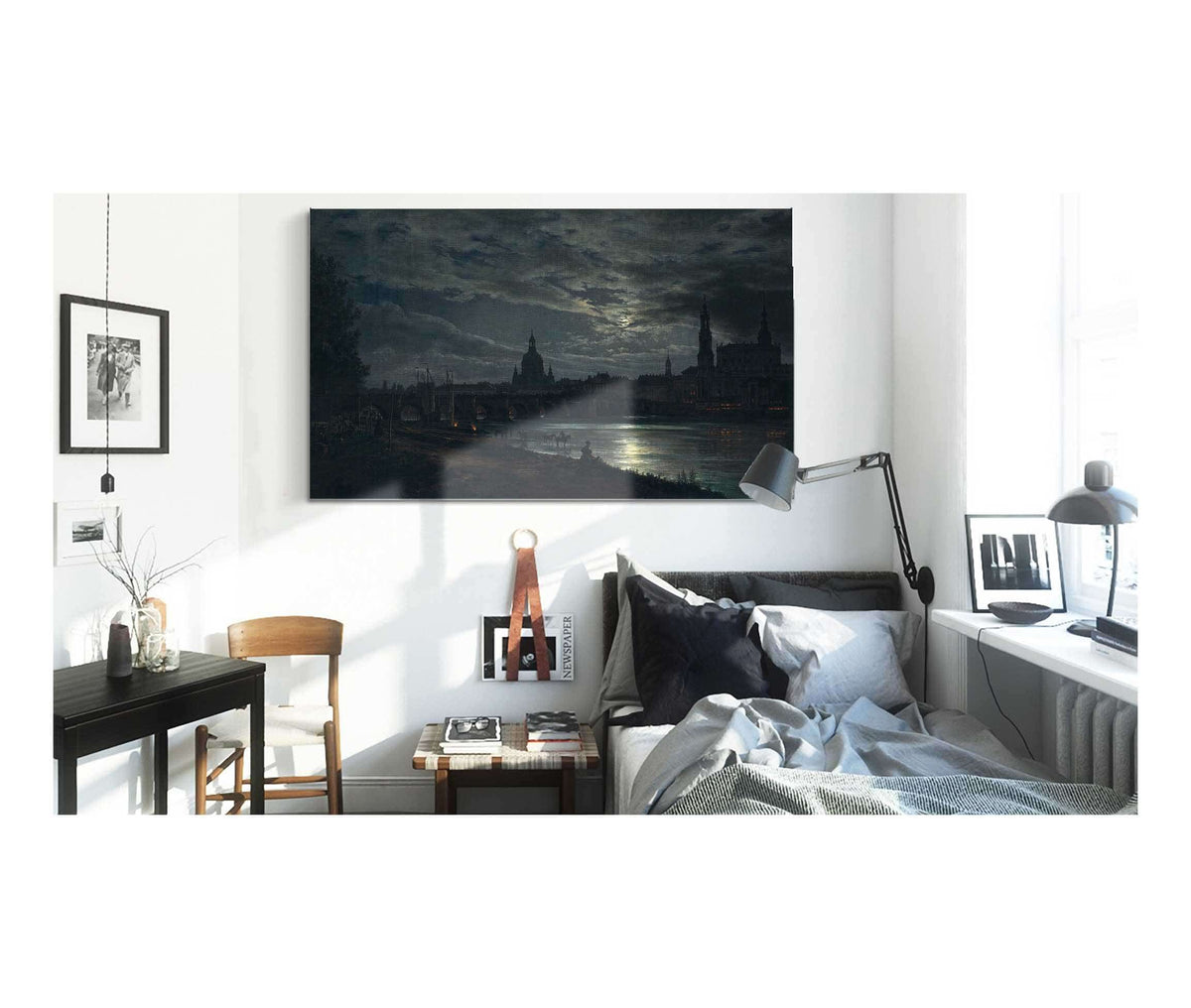 View Of Dresden By Moonlight by Johan Christian Dahl