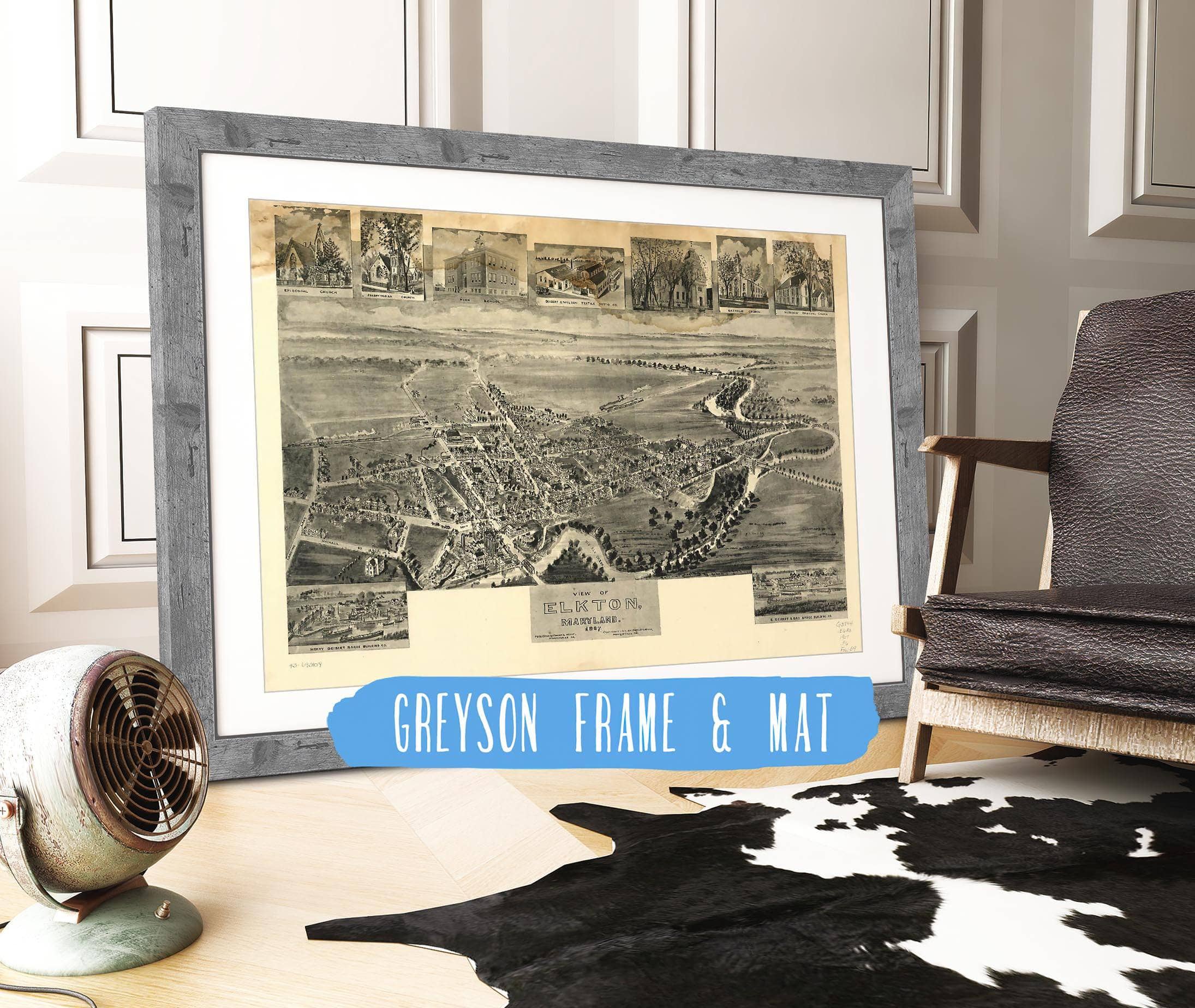 View Of Elkton Maryland 1907 State of Maryland