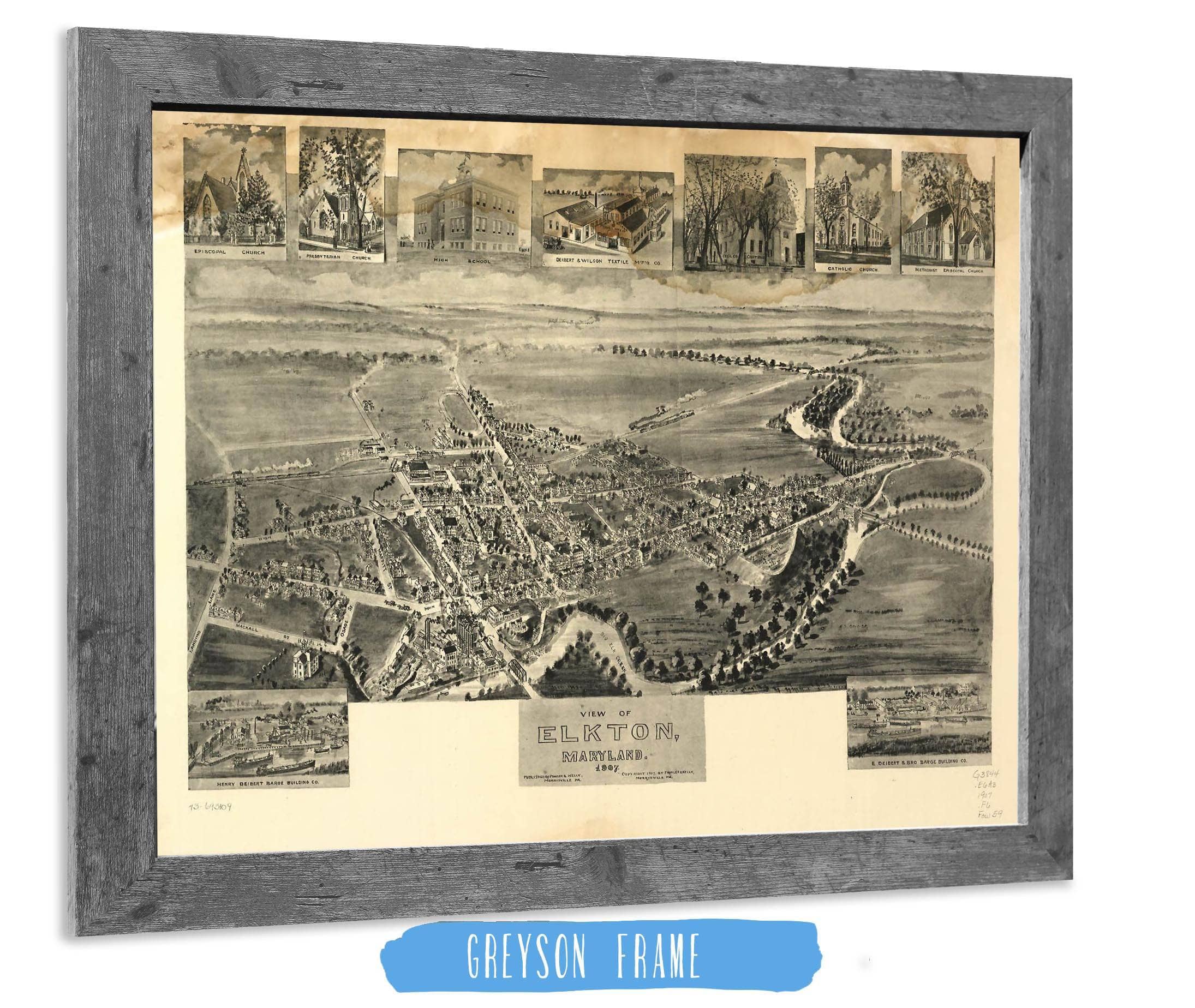 View Of Elkton Maryland 1907 State of Maryland