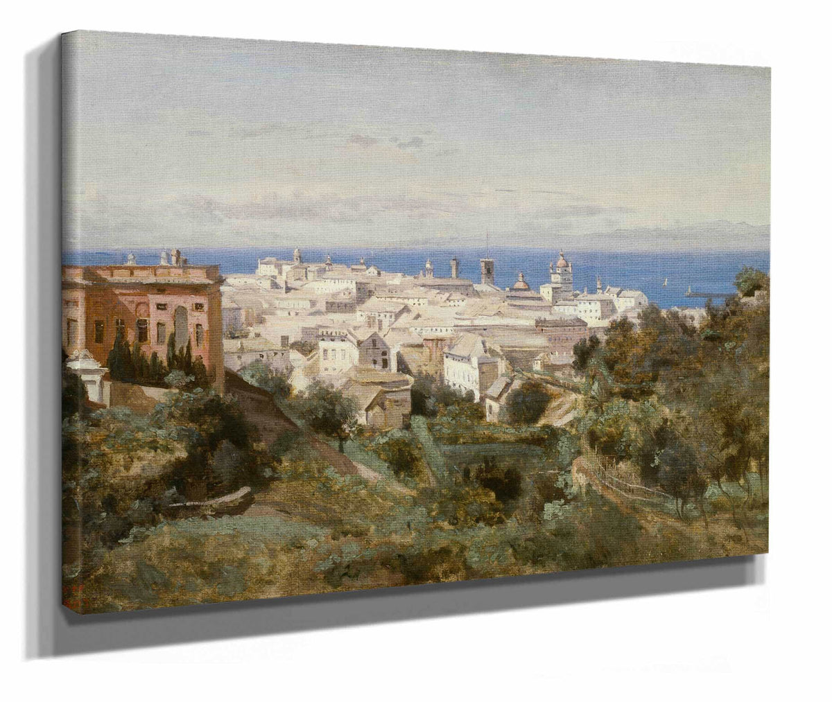 View Of Genoa by Jean Baptiste Camille Corot