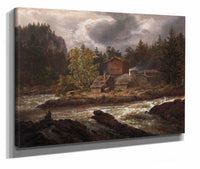 View Of Honefossen by Johan Christian Dahl