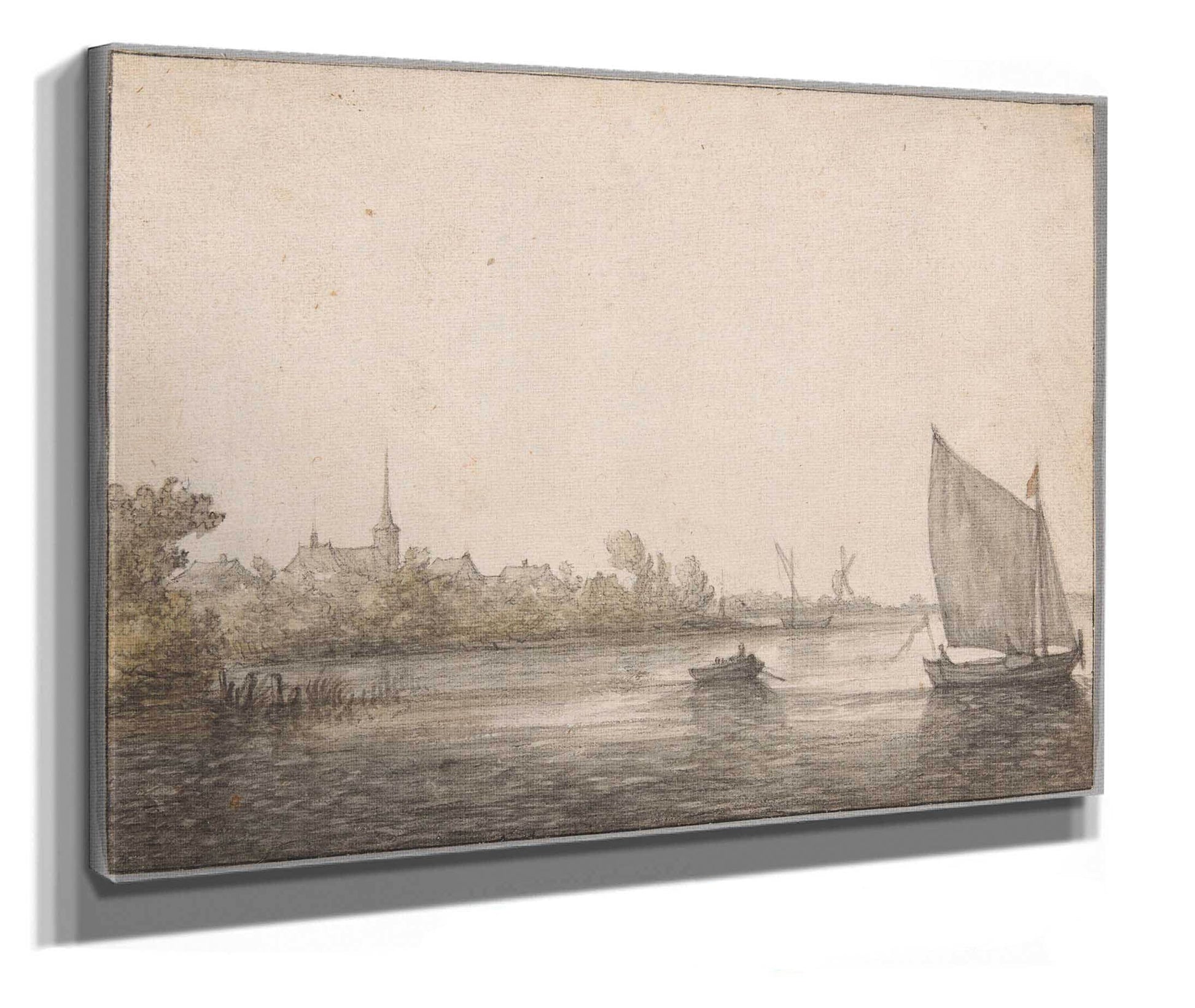 View Of Ijsselmonde Seen Across The New Maas by Aelbert Cuyp