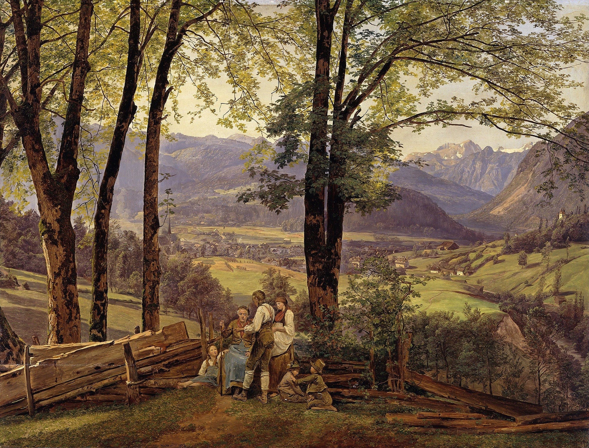 View Of Ischl by Ferdinand Georg Waldmuller