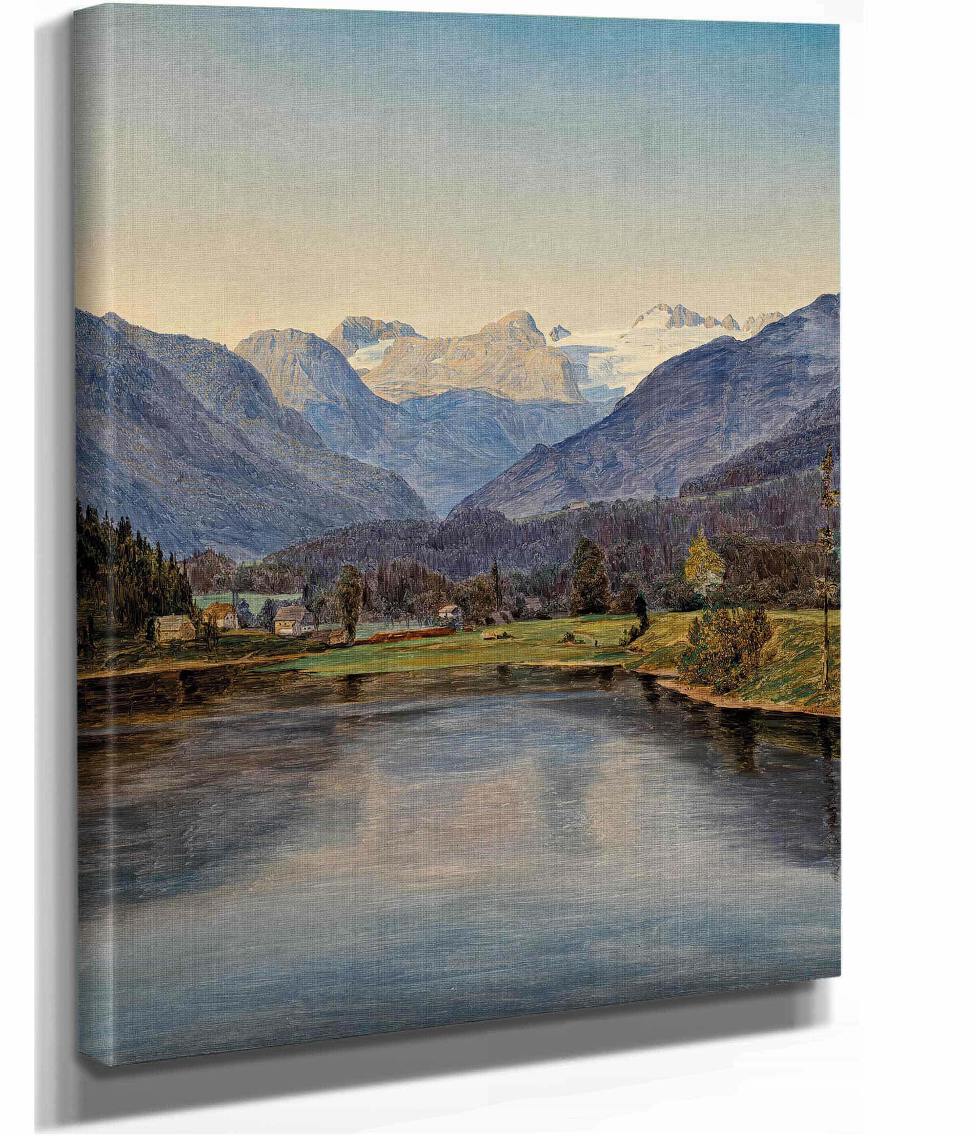 View Of Lake Altaussee And The Dachstein by Ferdinand Georg Waldmuller