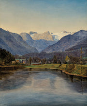 View Of Lake Altaussee And The Dachstein by Ferdinand Georg Waldmuller
