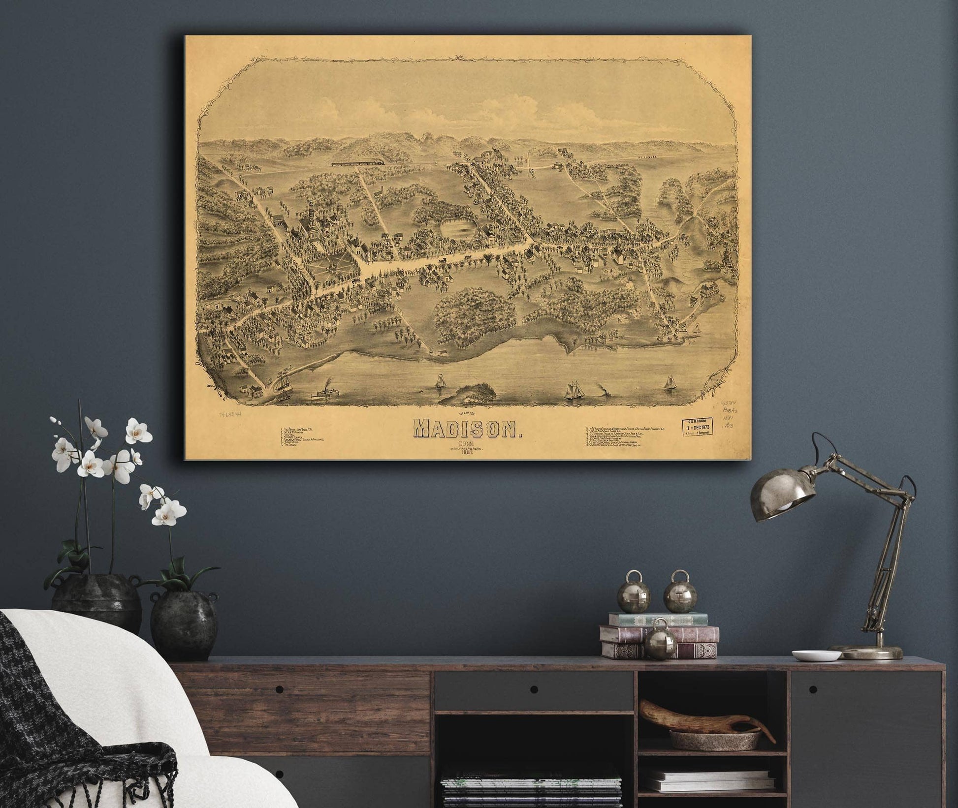 View Of Madison Conn 1881 State of Connecticut