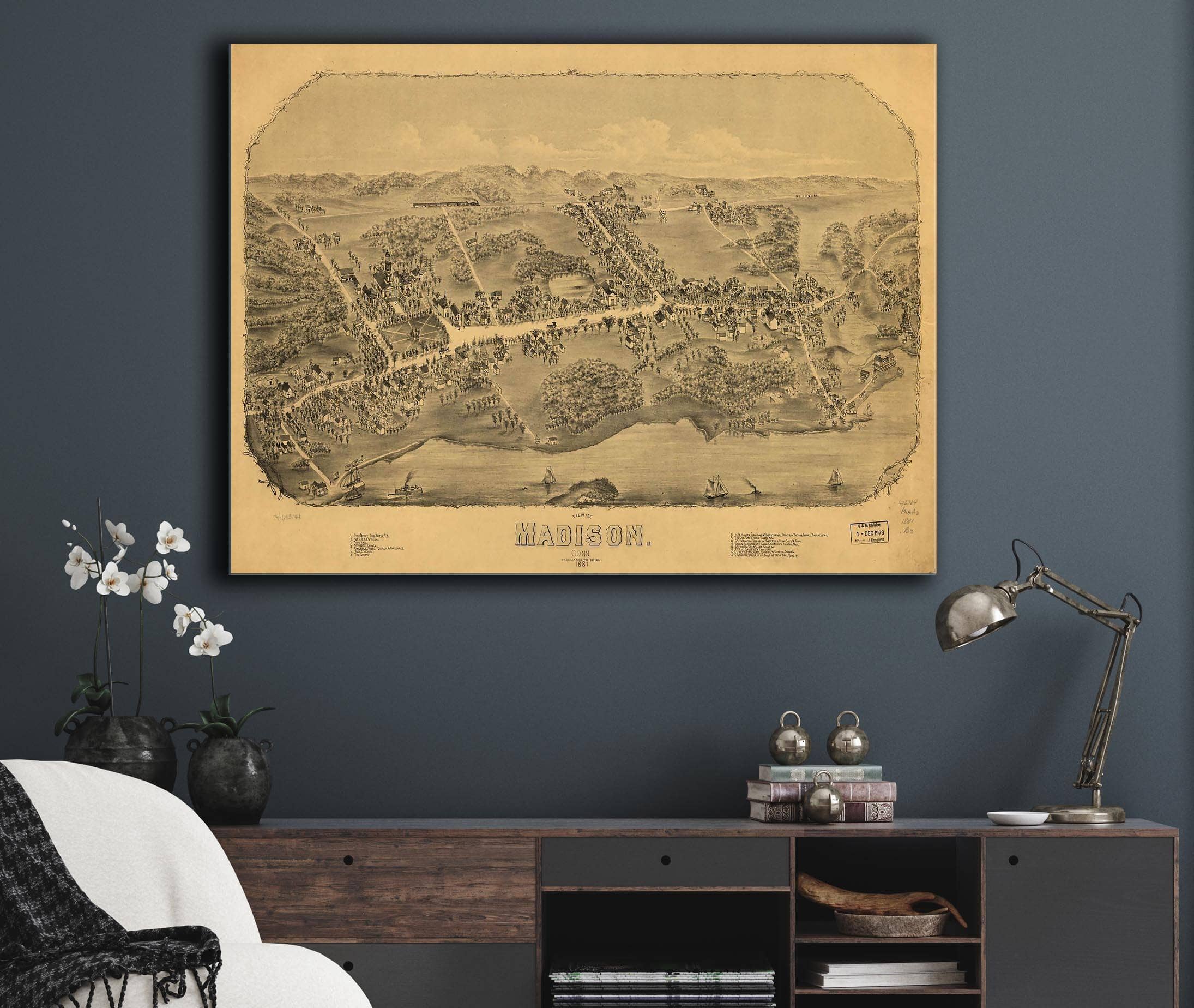 View Of Madison Conn 1881 State of Connecticut